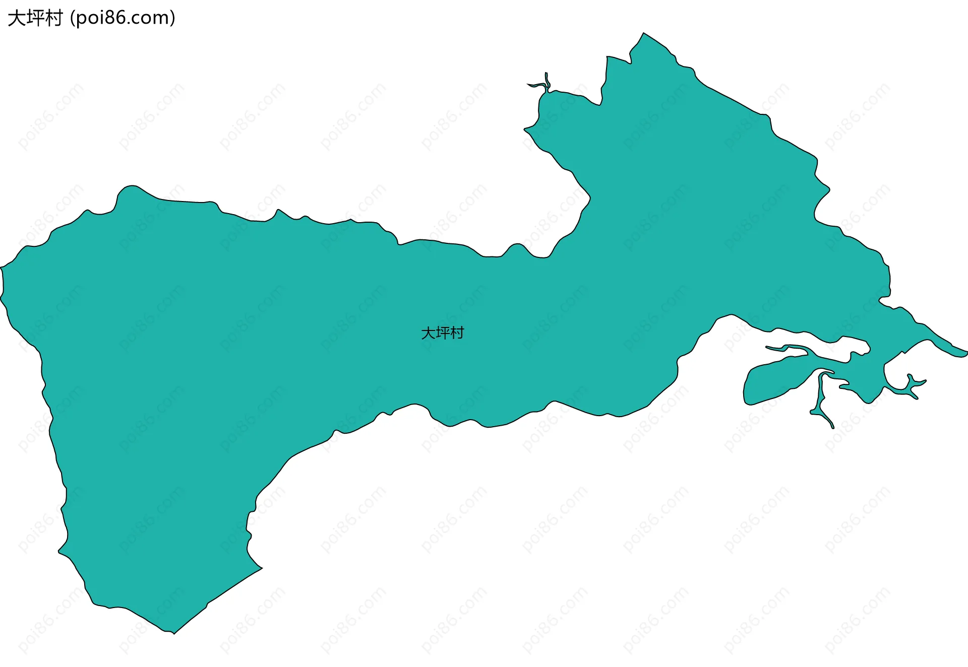 大坪村边界地图