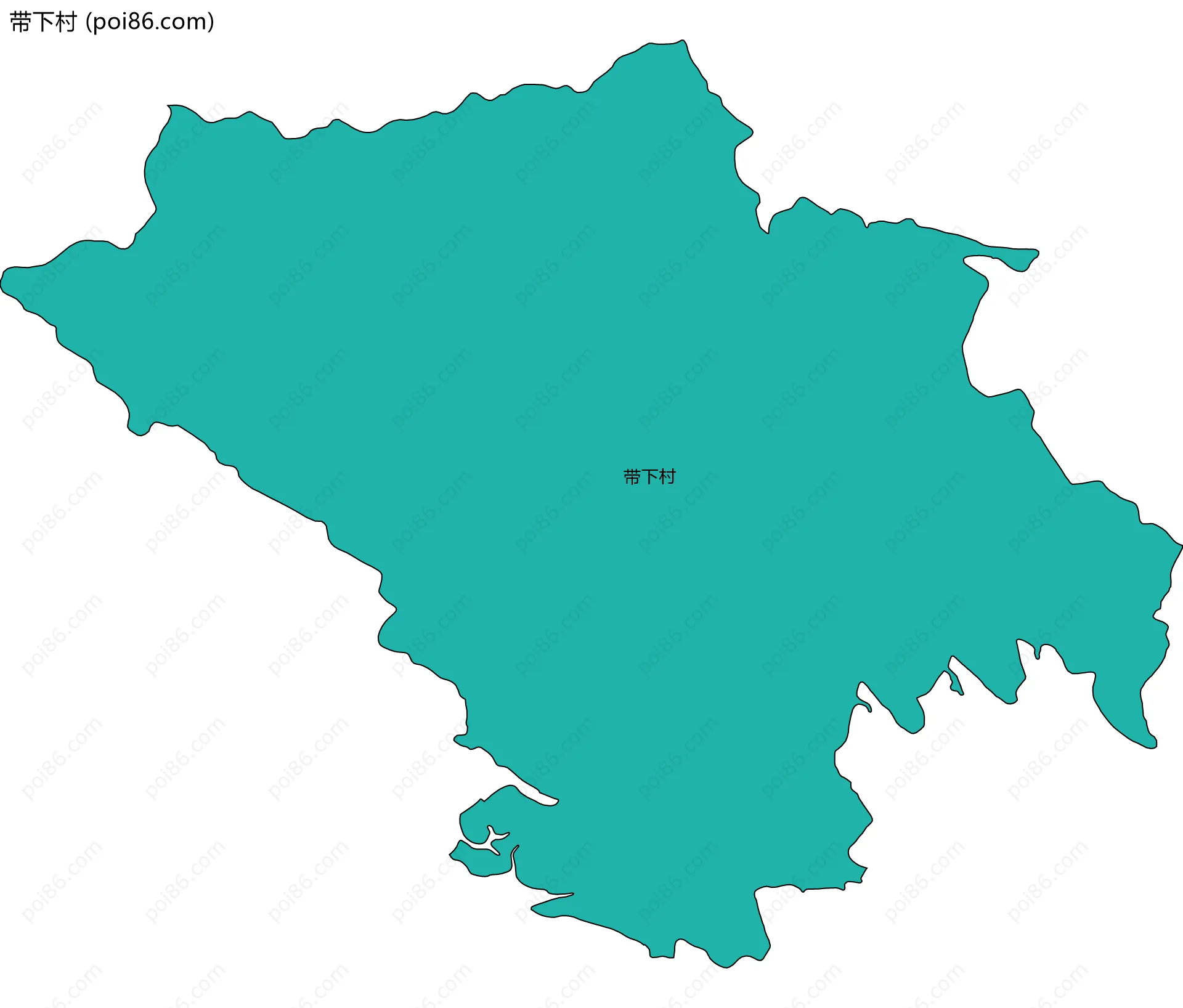 带下村边界地图