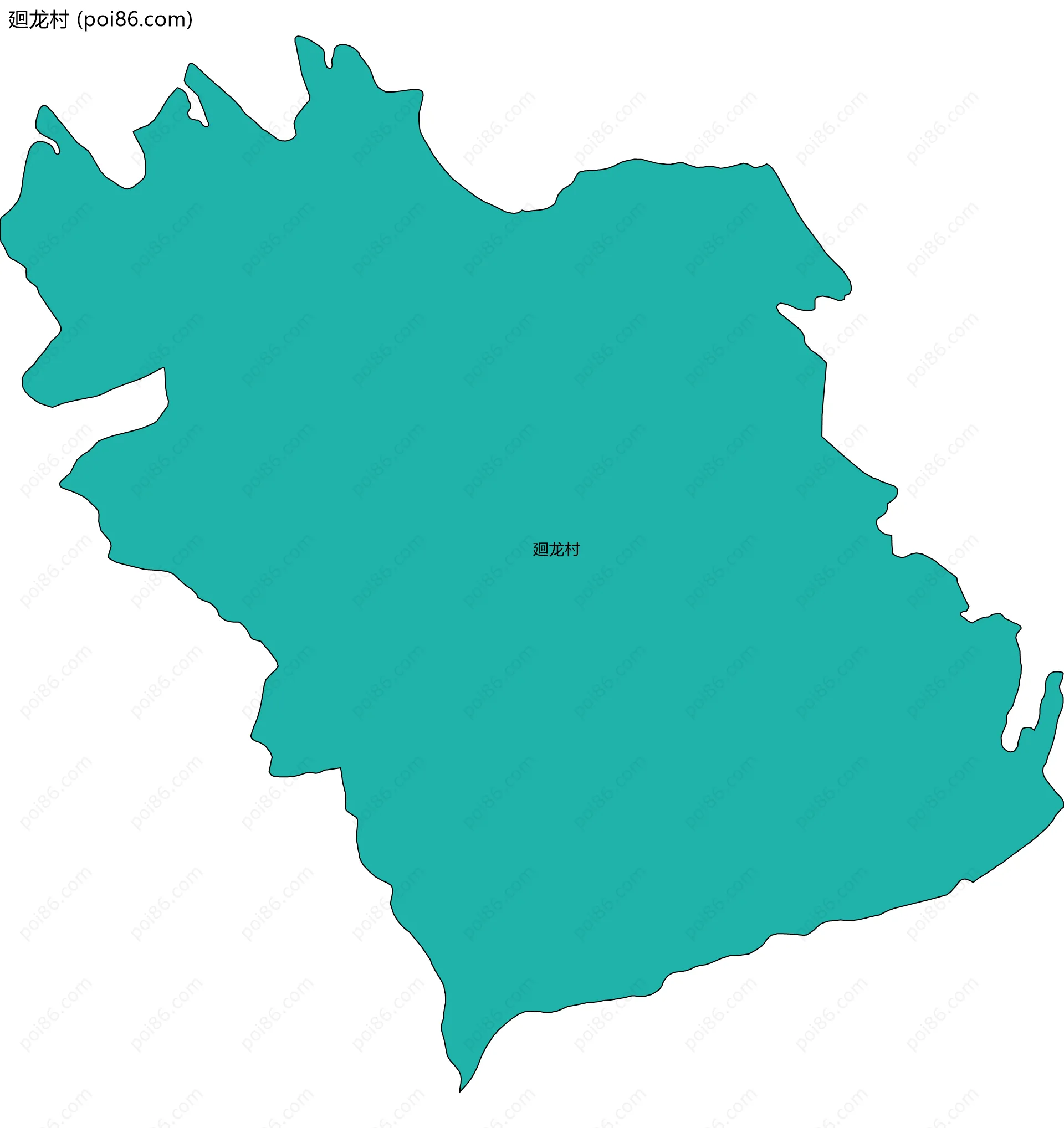 廻龙村边界地图