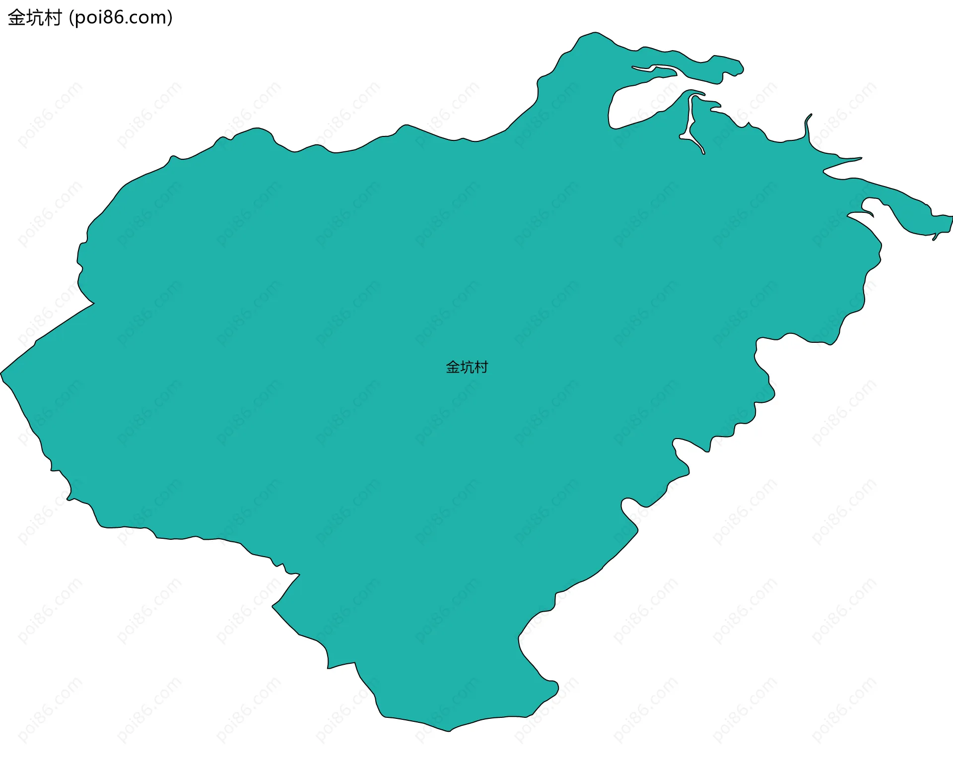 金坑村边界地图