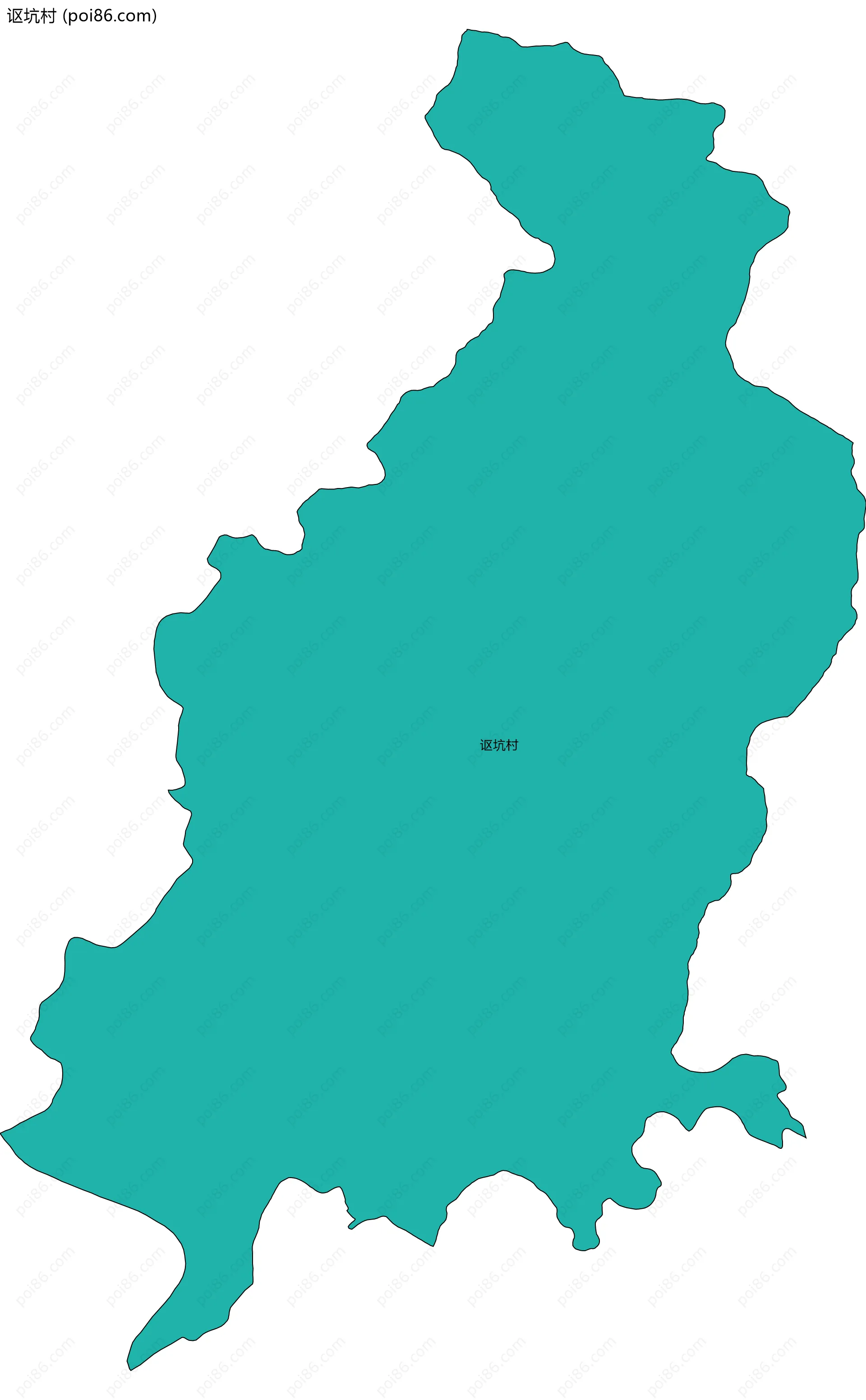 讴坑村边界地图