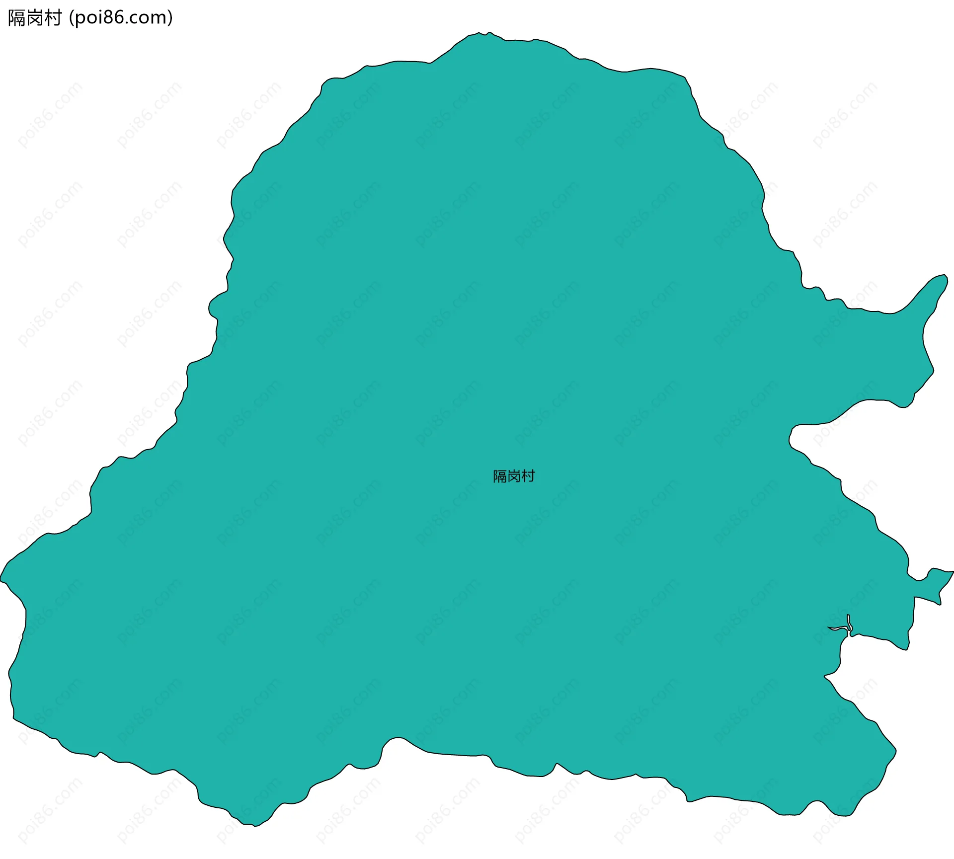 隔岗村边界地图