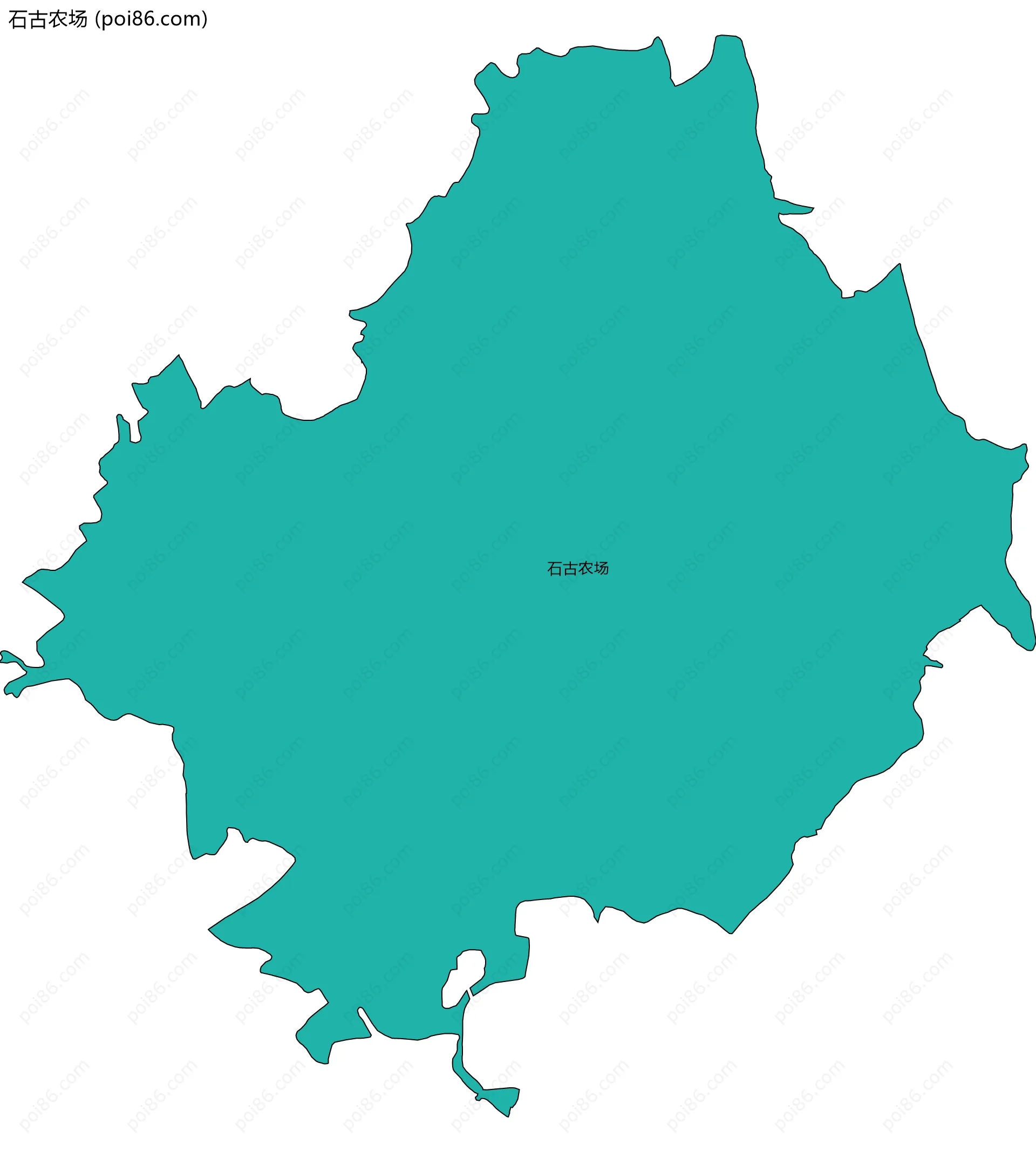 石古农场边界地图