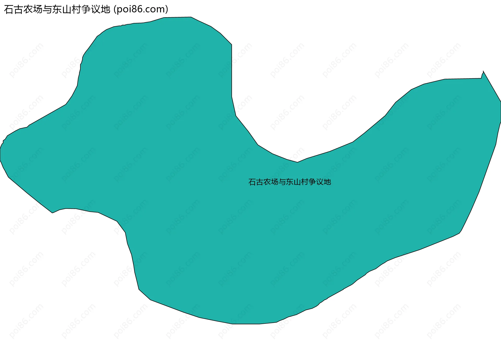 石古农场与东山村争议地边界地图