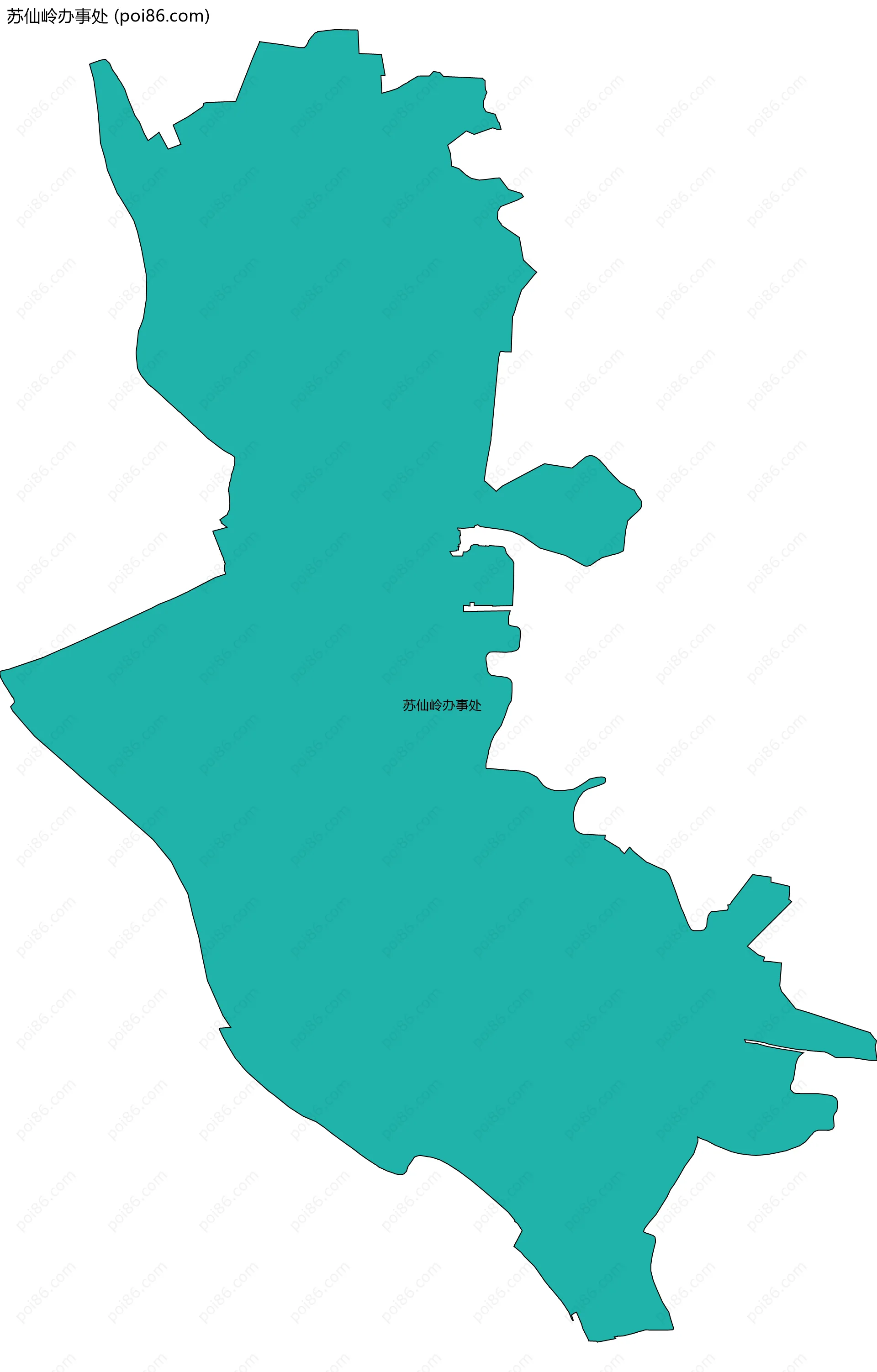 苏仙岭办事处边界地图