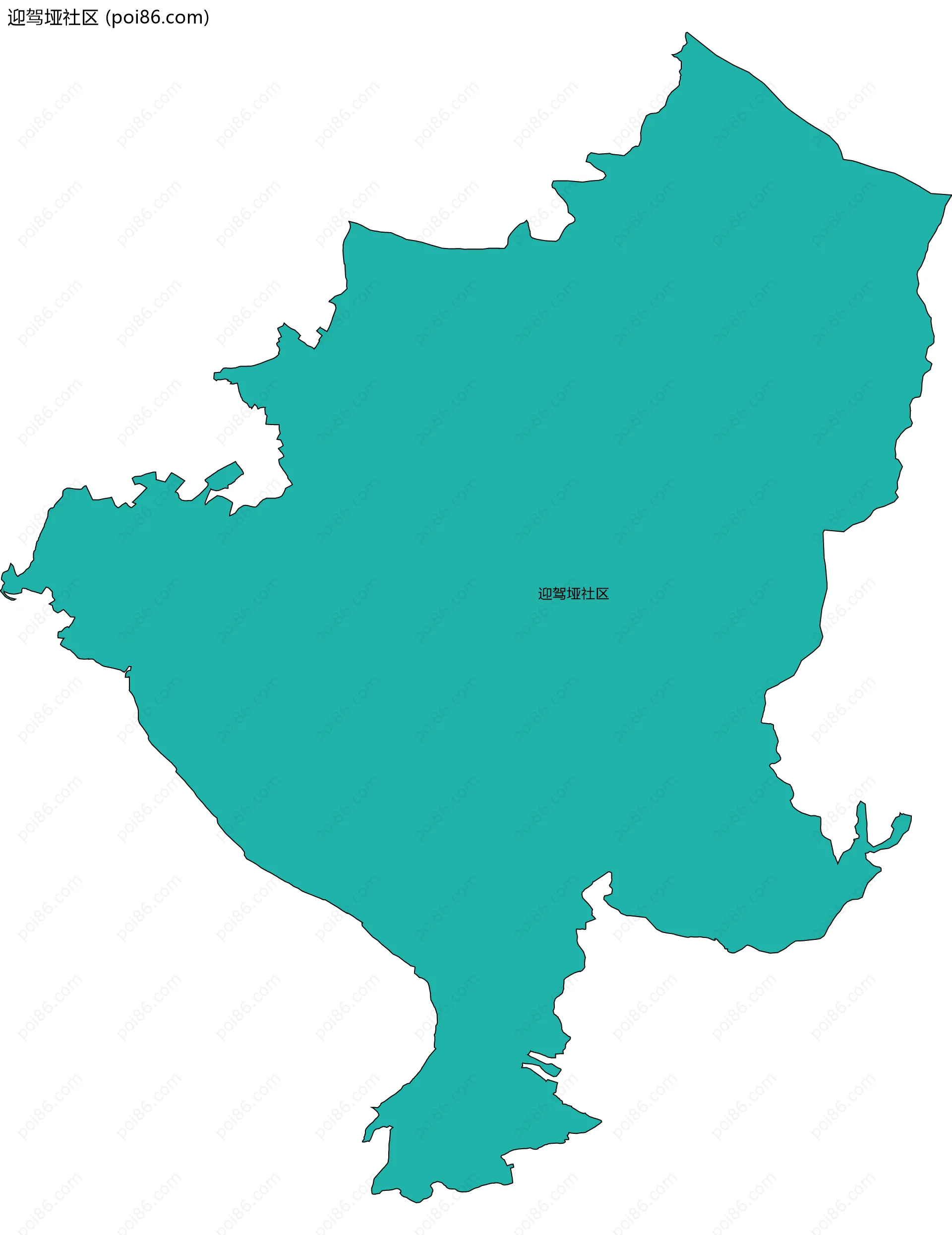 迎驾垭社区边界地图