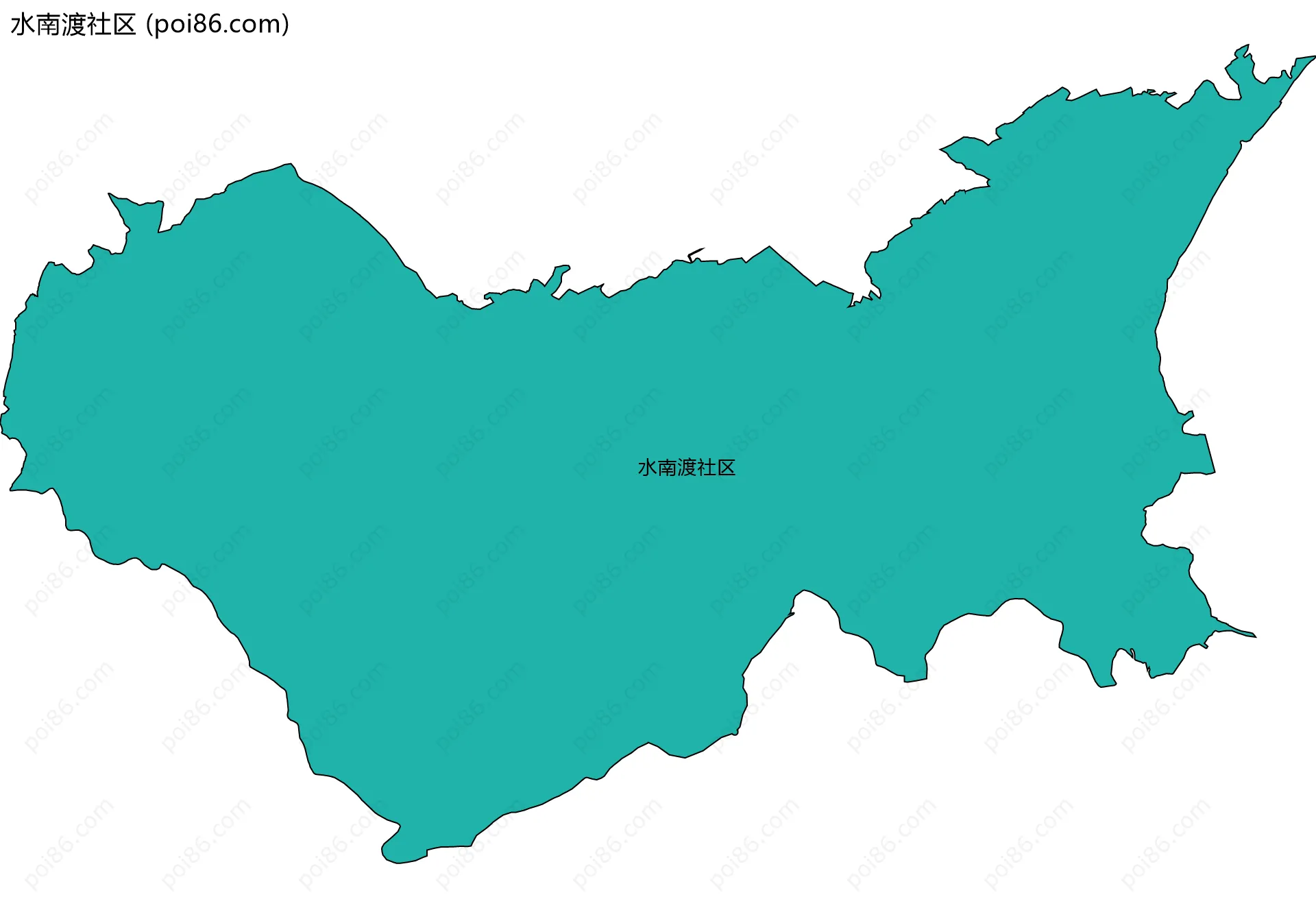 水南渡社区边界地图
