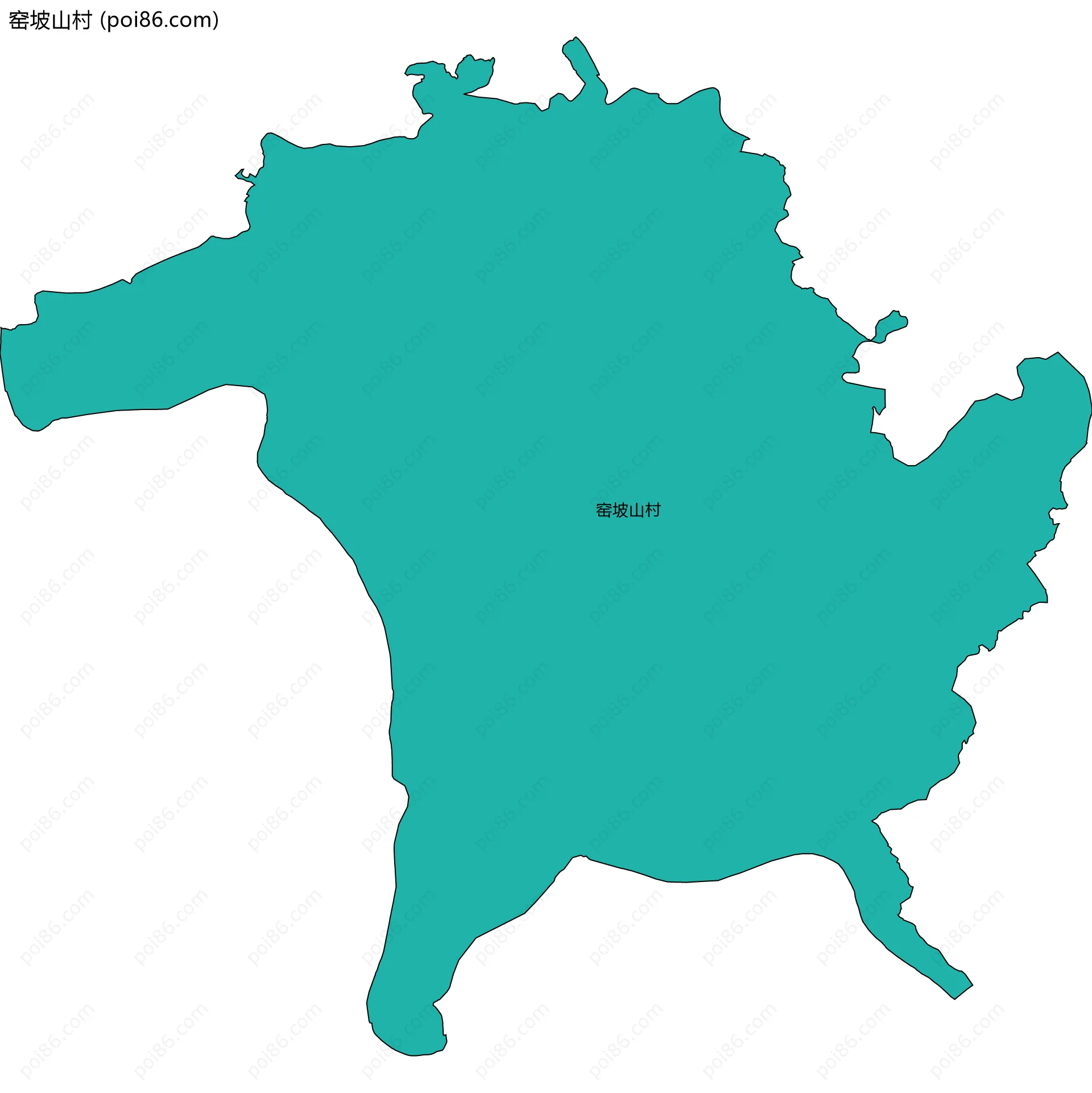 窑坡山村边界地图