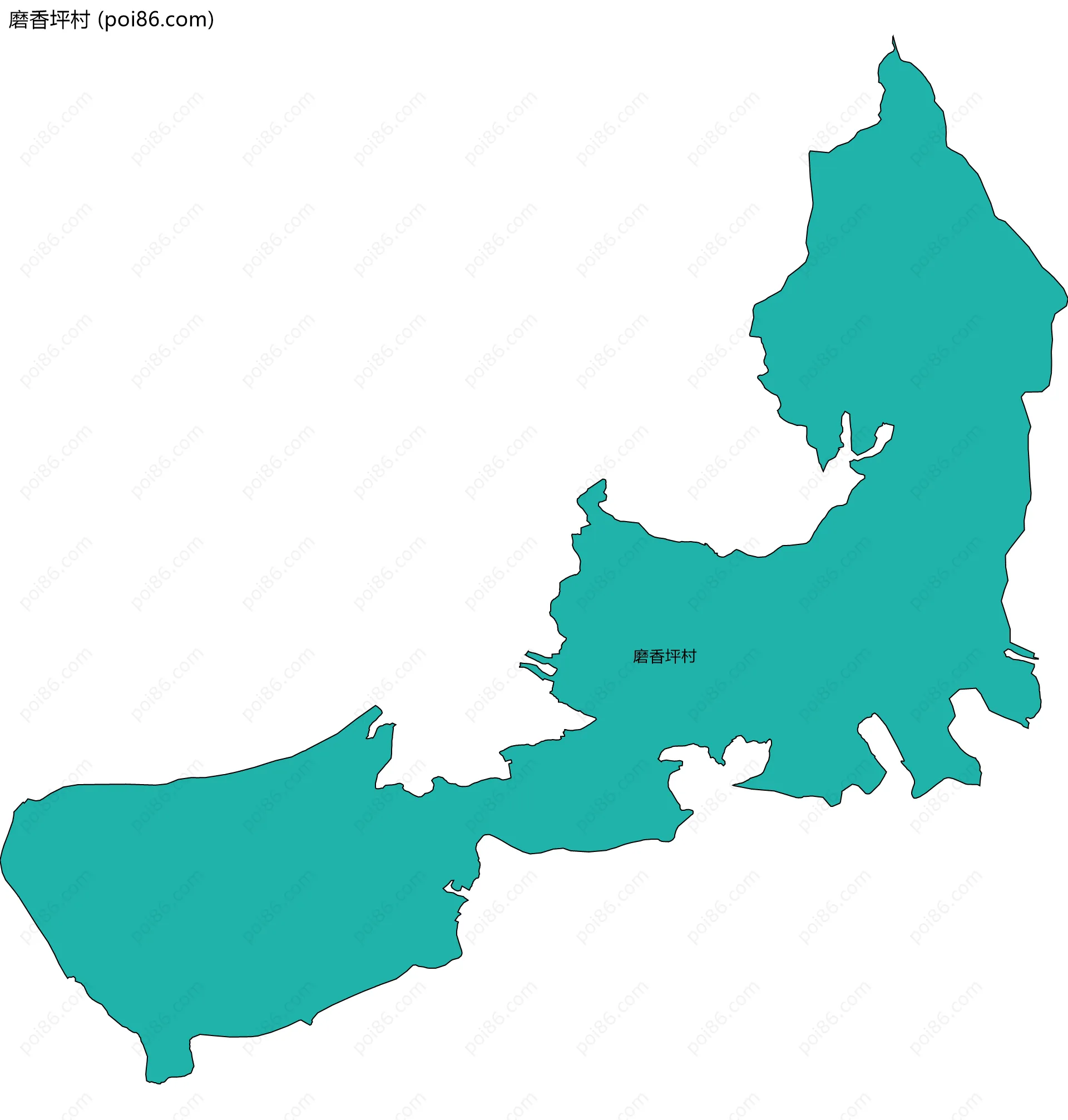 磨香坪村边界地图