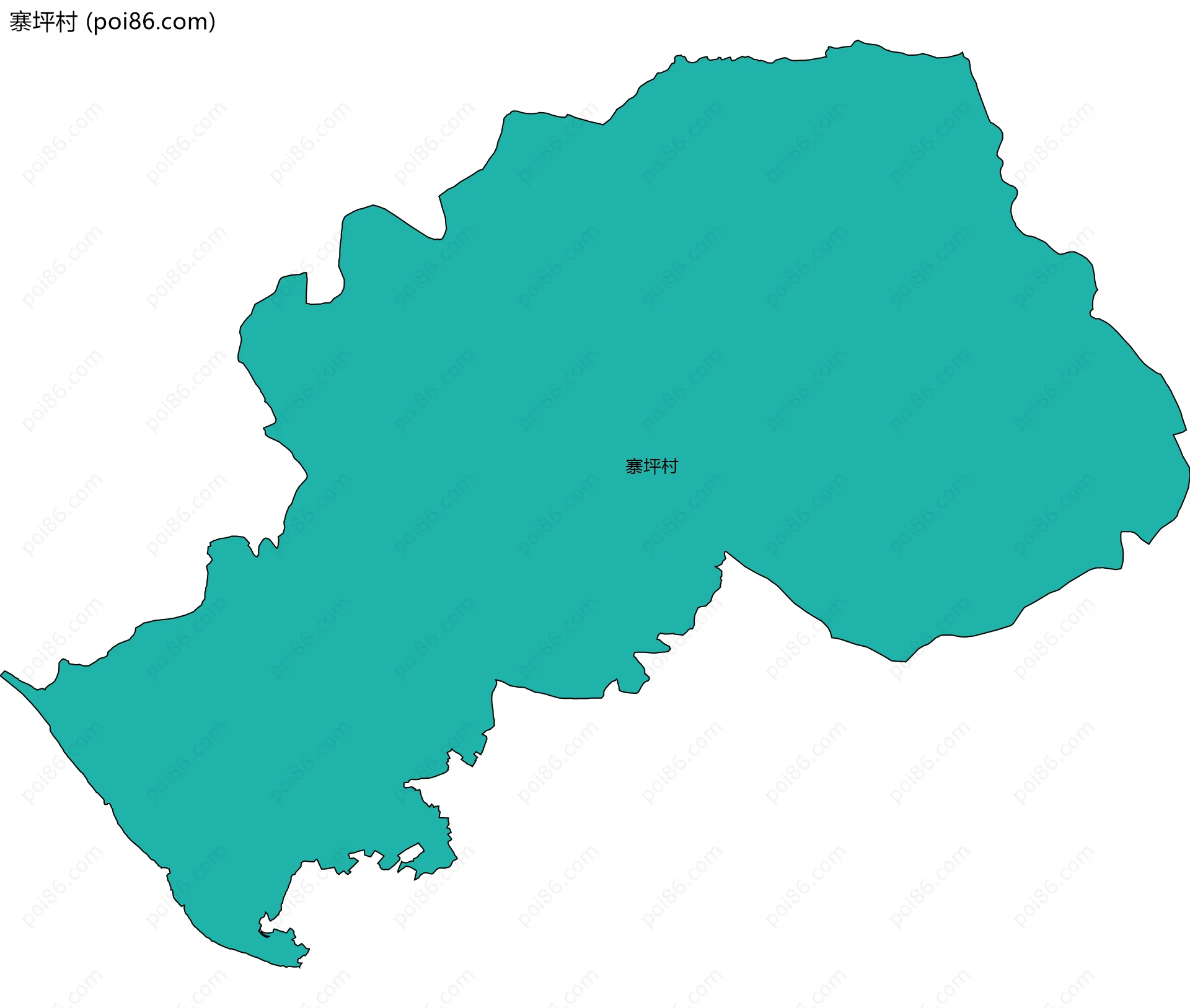 寨坪村边界地图