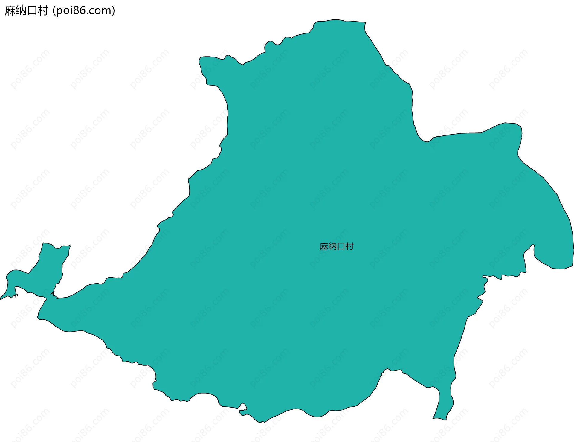 麻纳口村边界地图