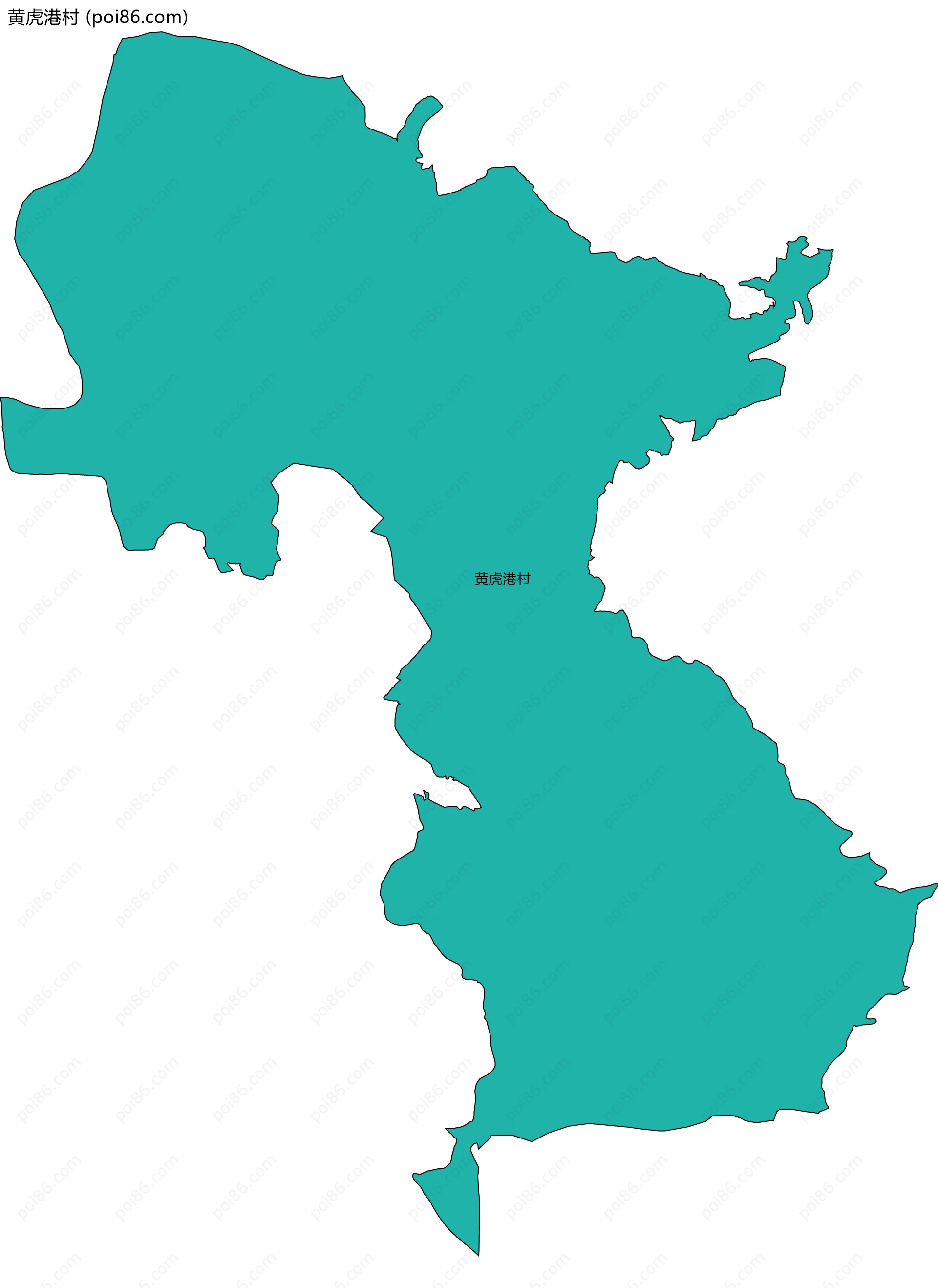 黄虎港村边界地图