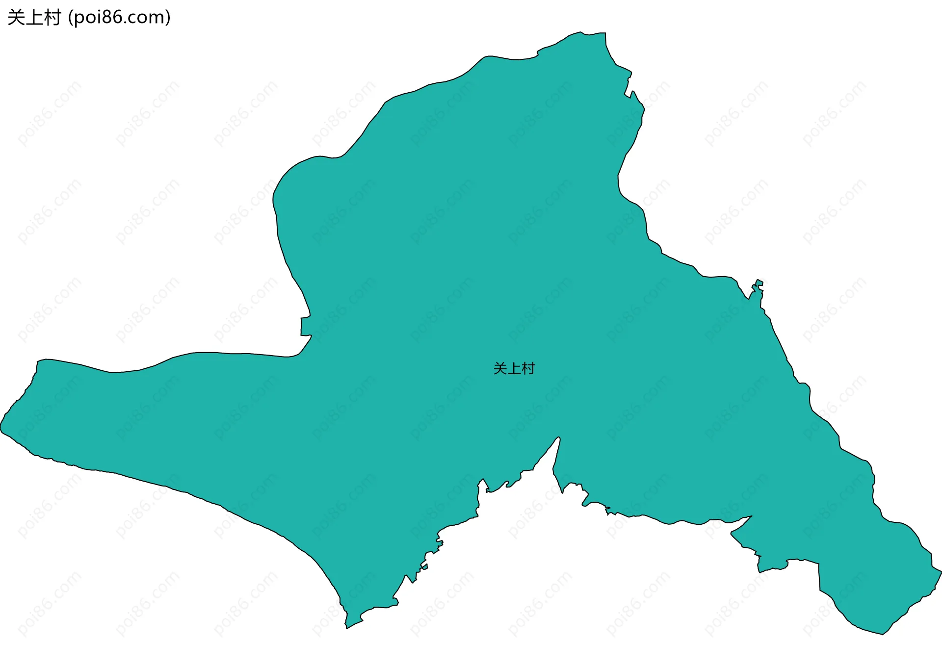 关上村边界地图
