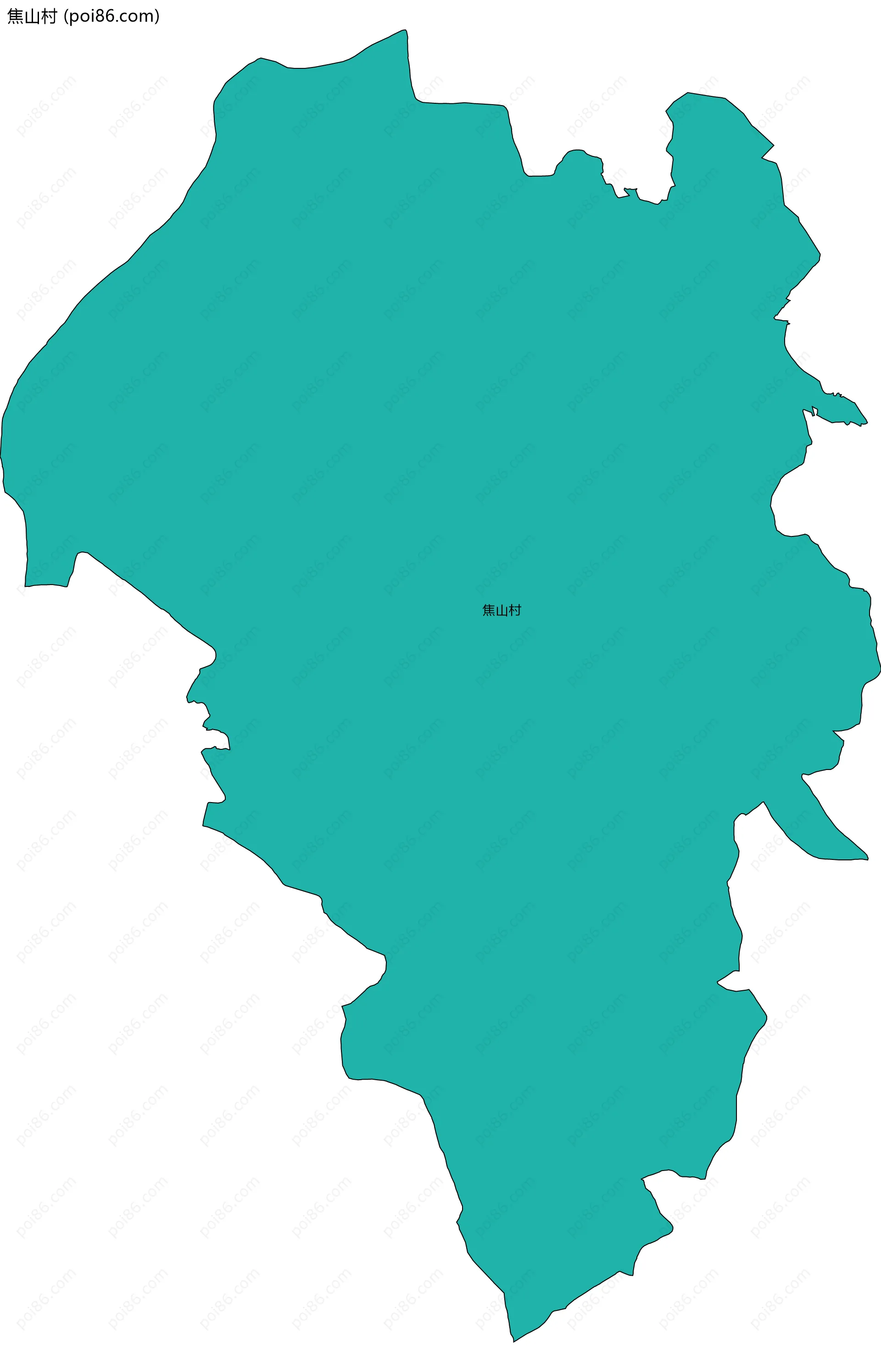 焦山村边界地图