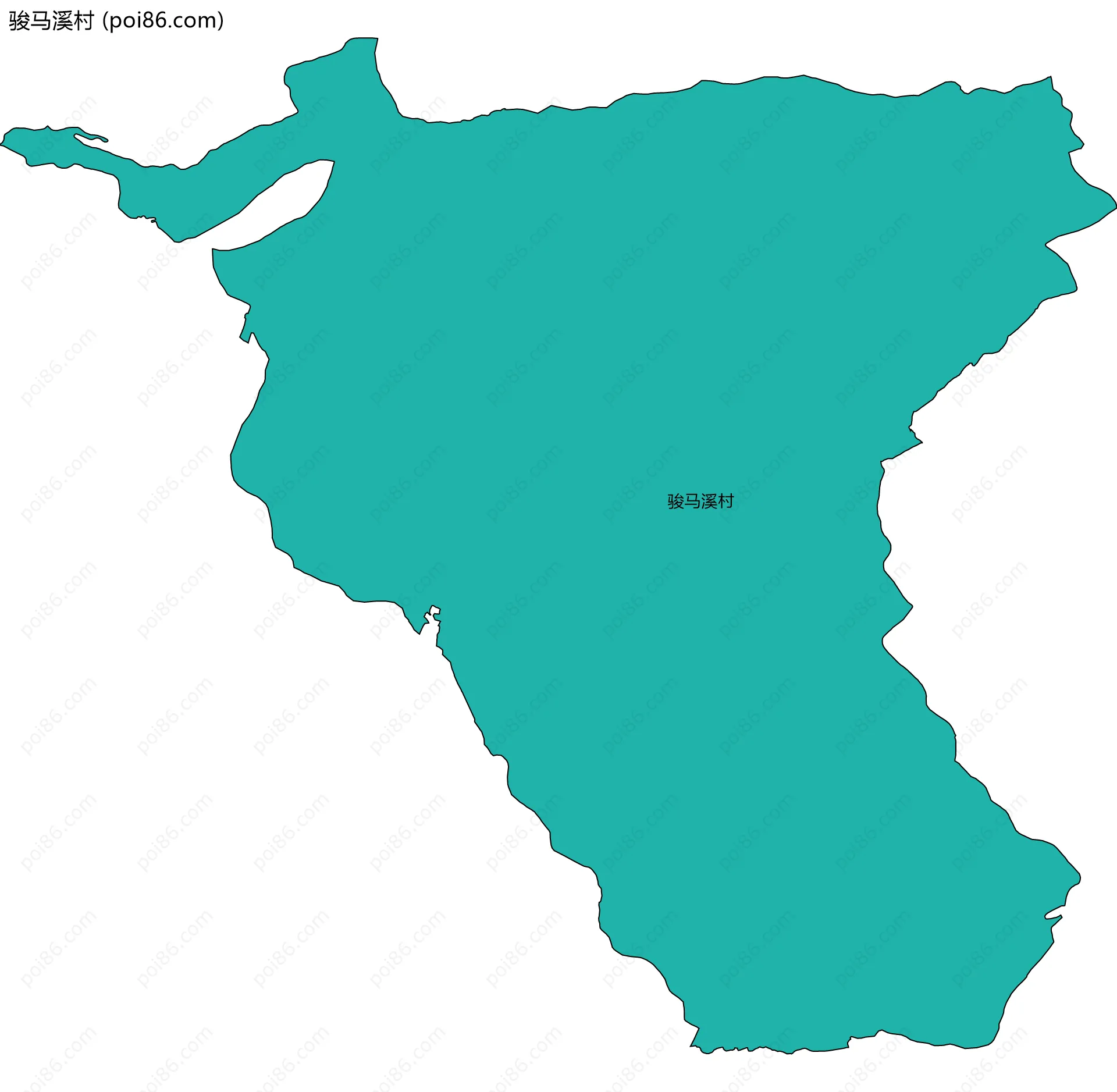 骏马溪村边界地图