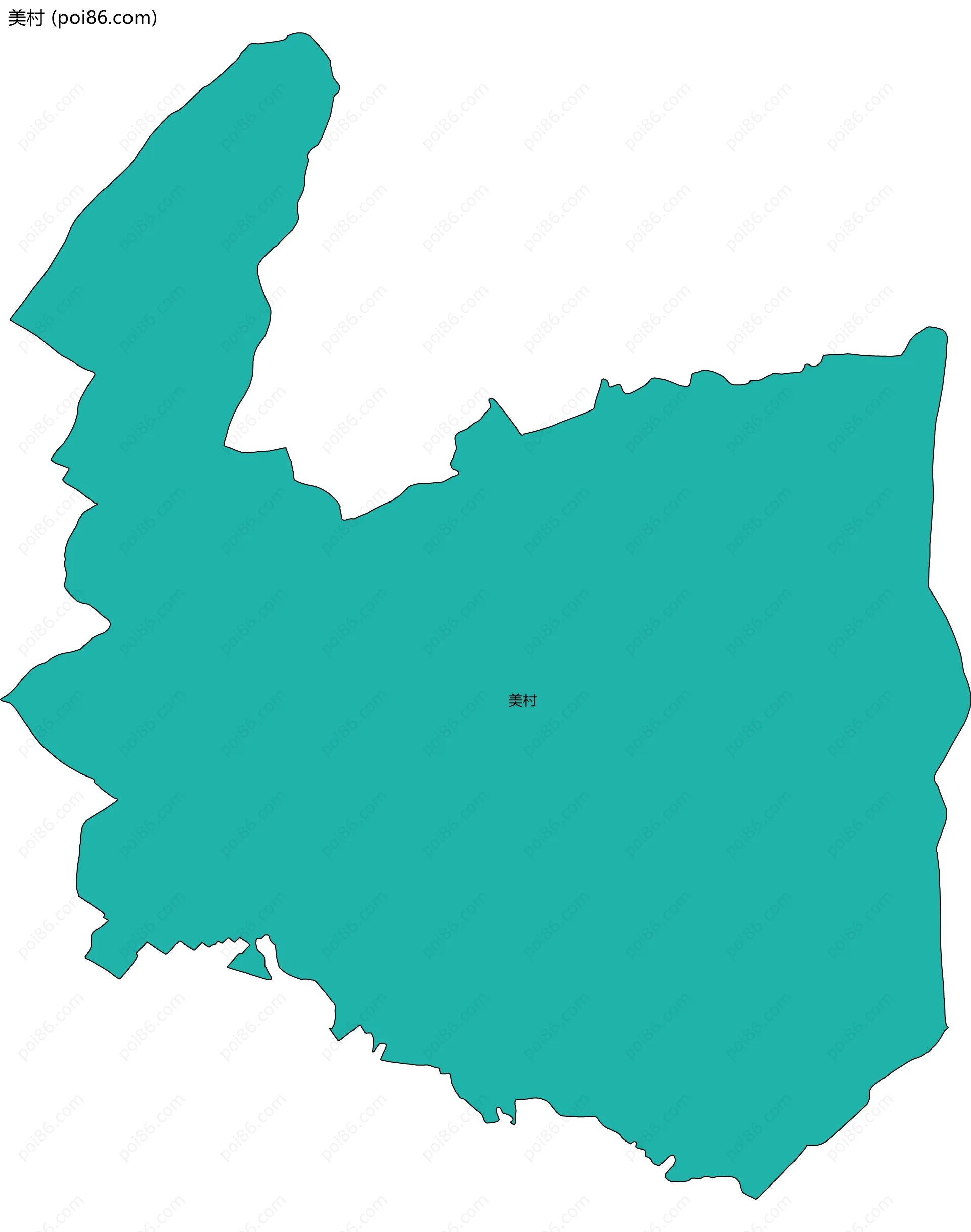 美村边界地图