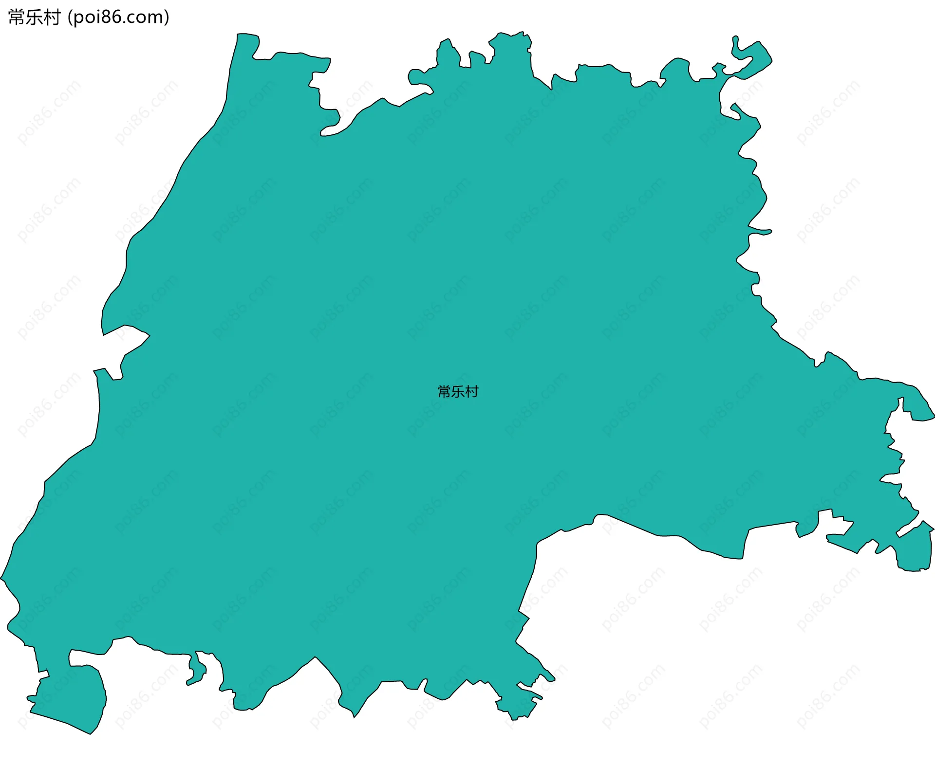常乐村边界地图