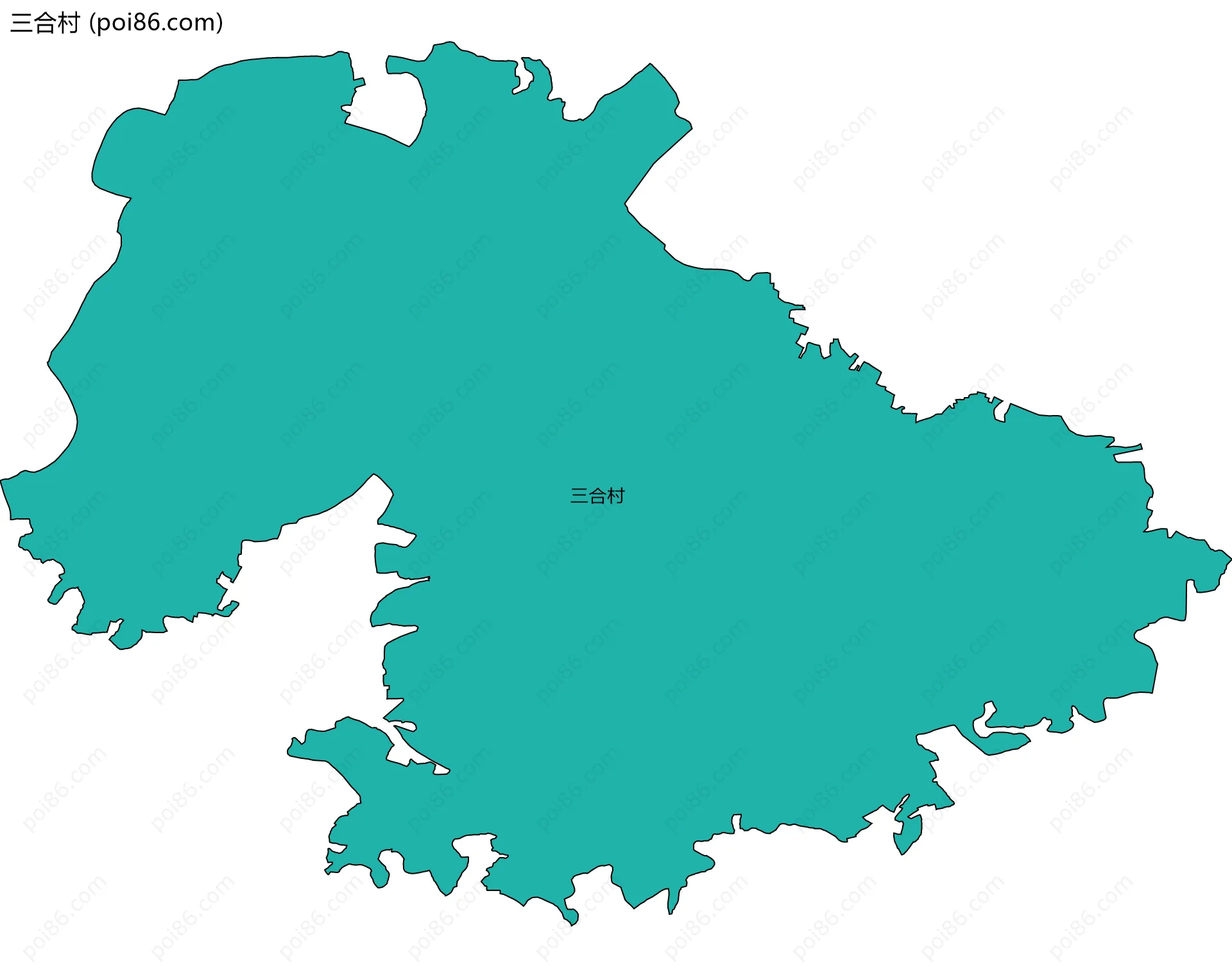 三合村边界地图