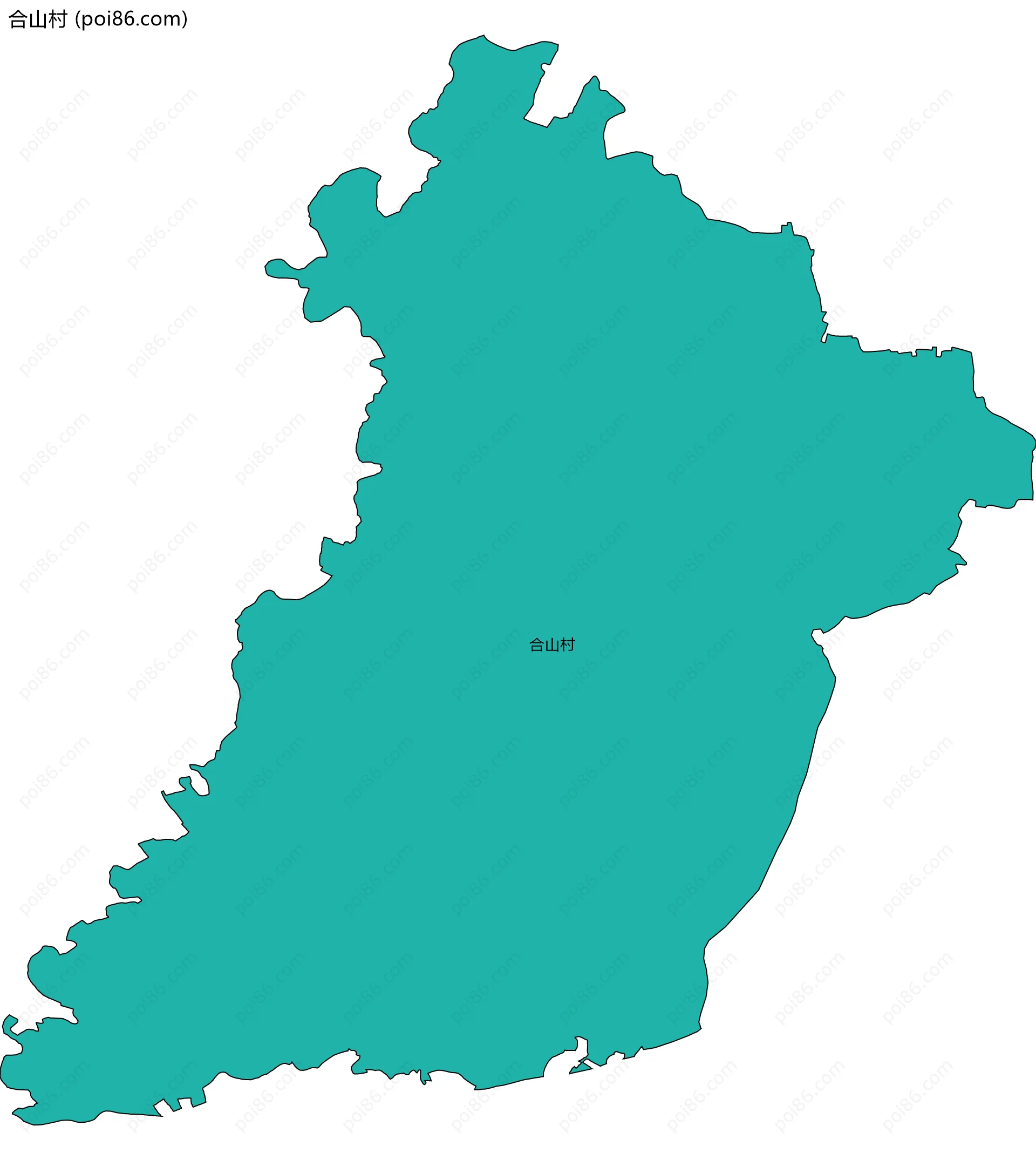 合山村边界地图