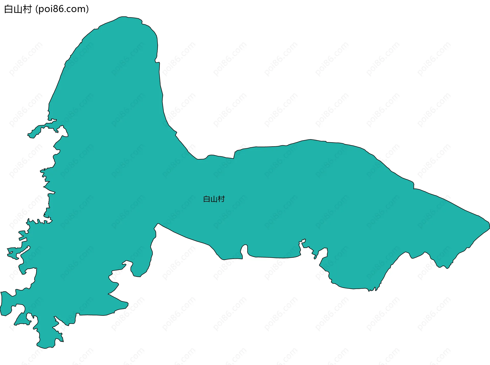 白山村边界地图