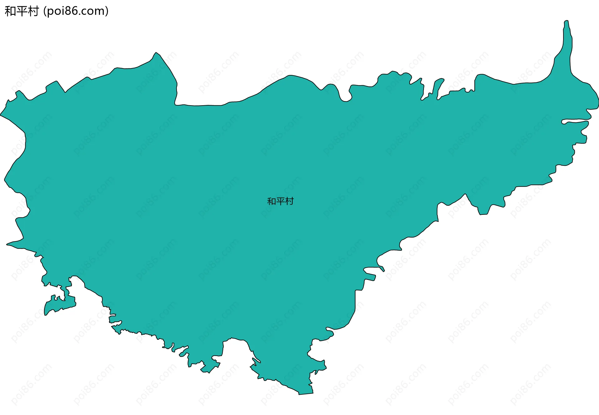 和平村边界地图