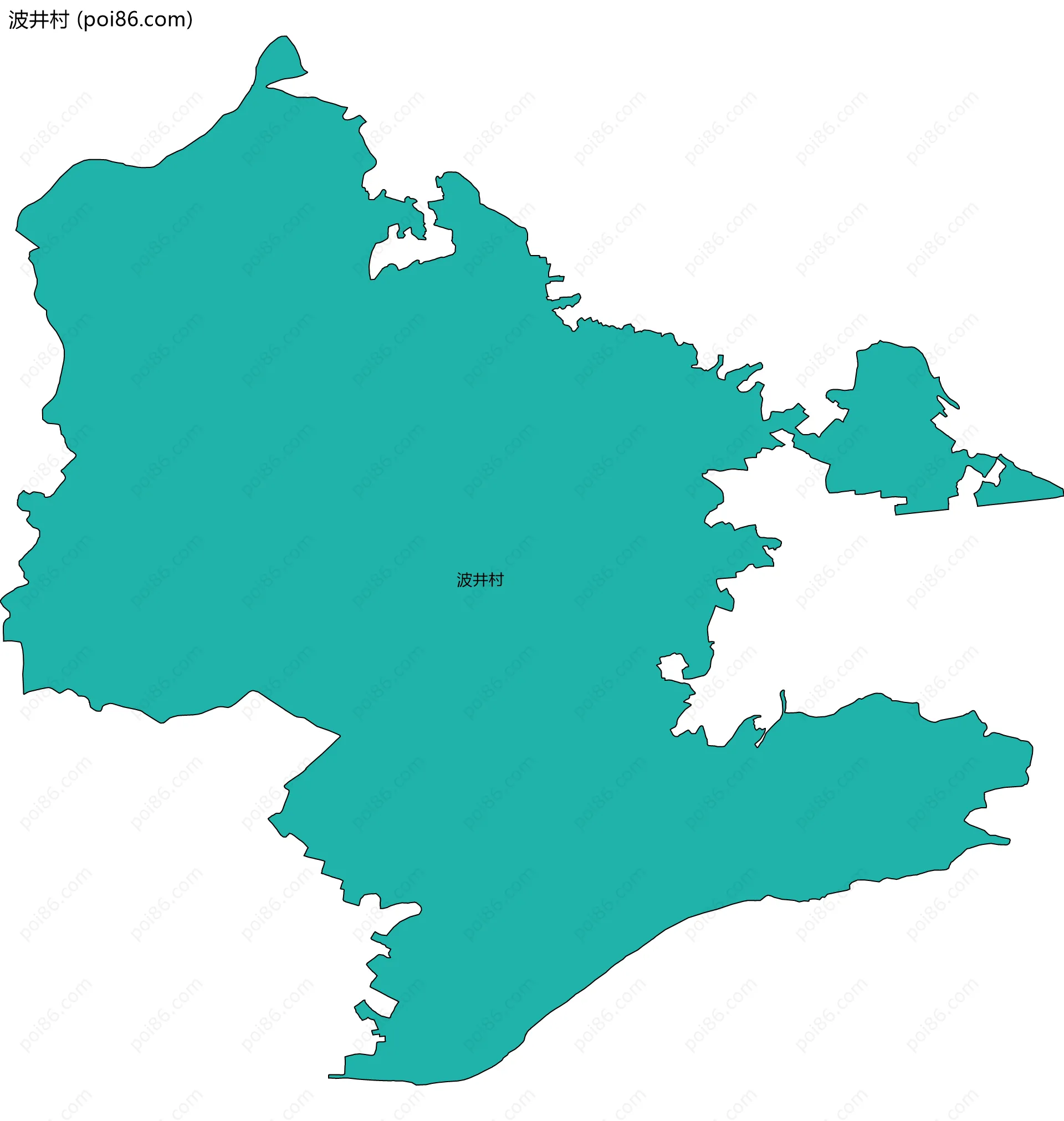 波井村边界地图