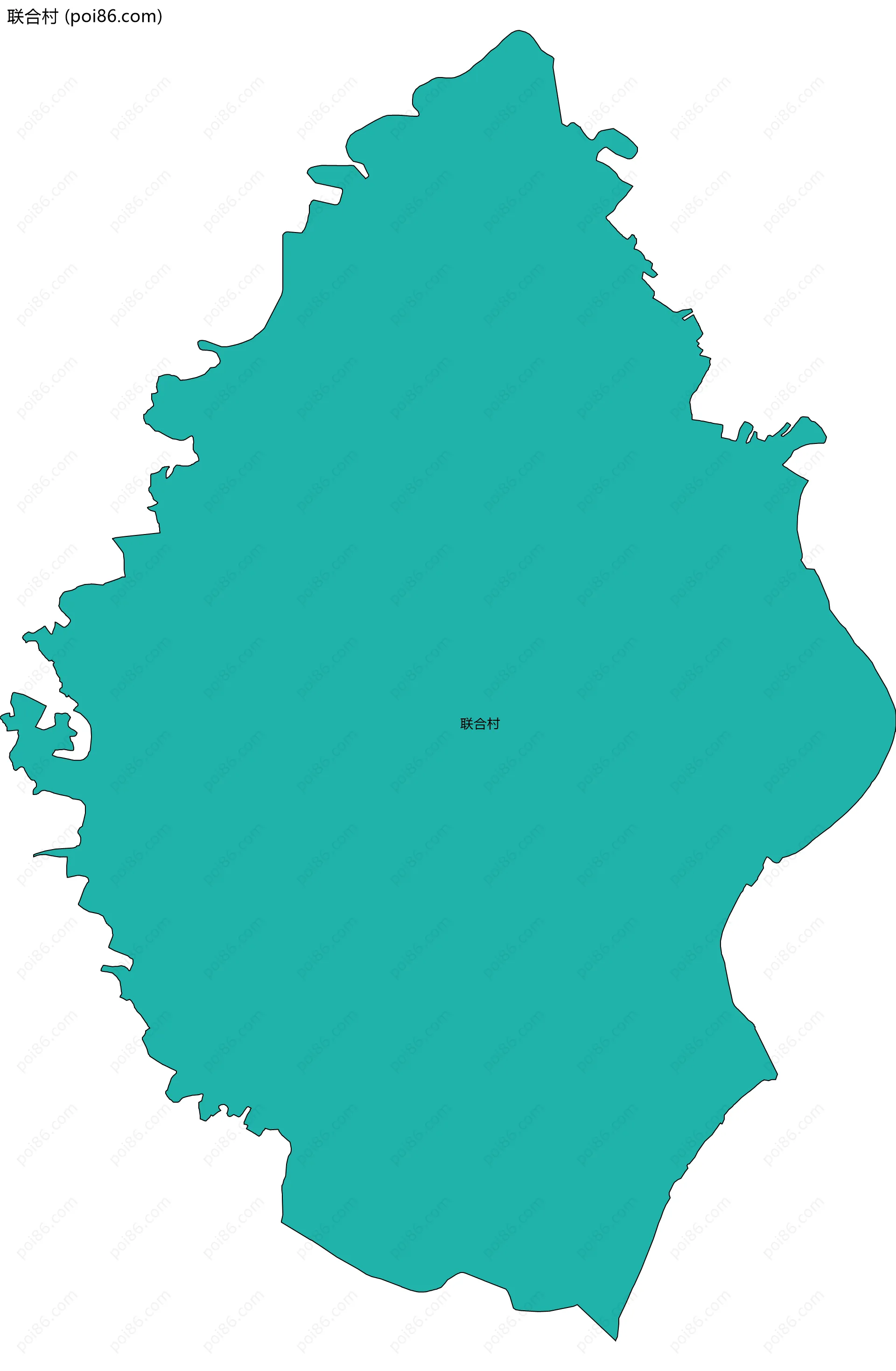 联合村边界地图