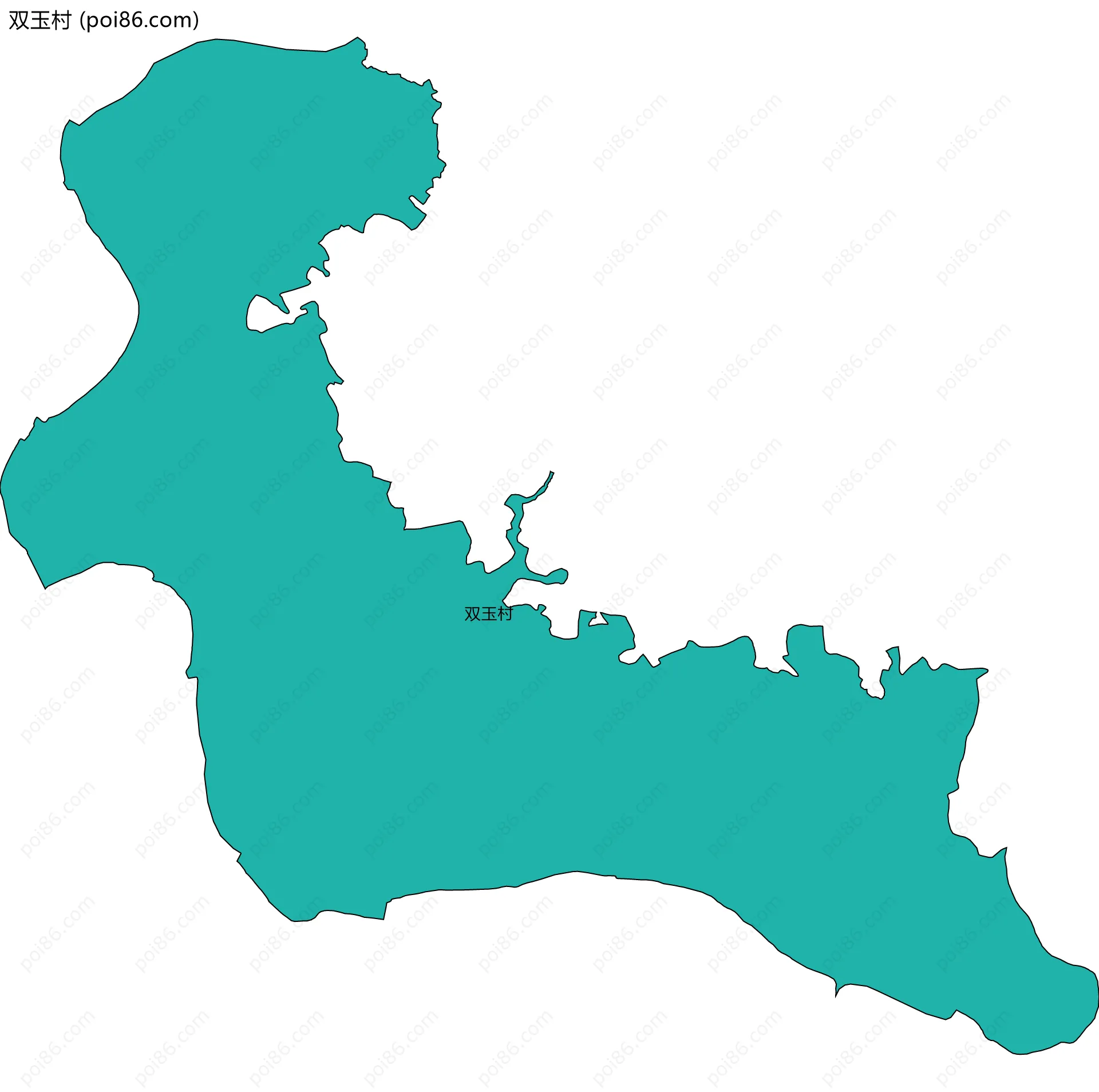 双玉村边界地图