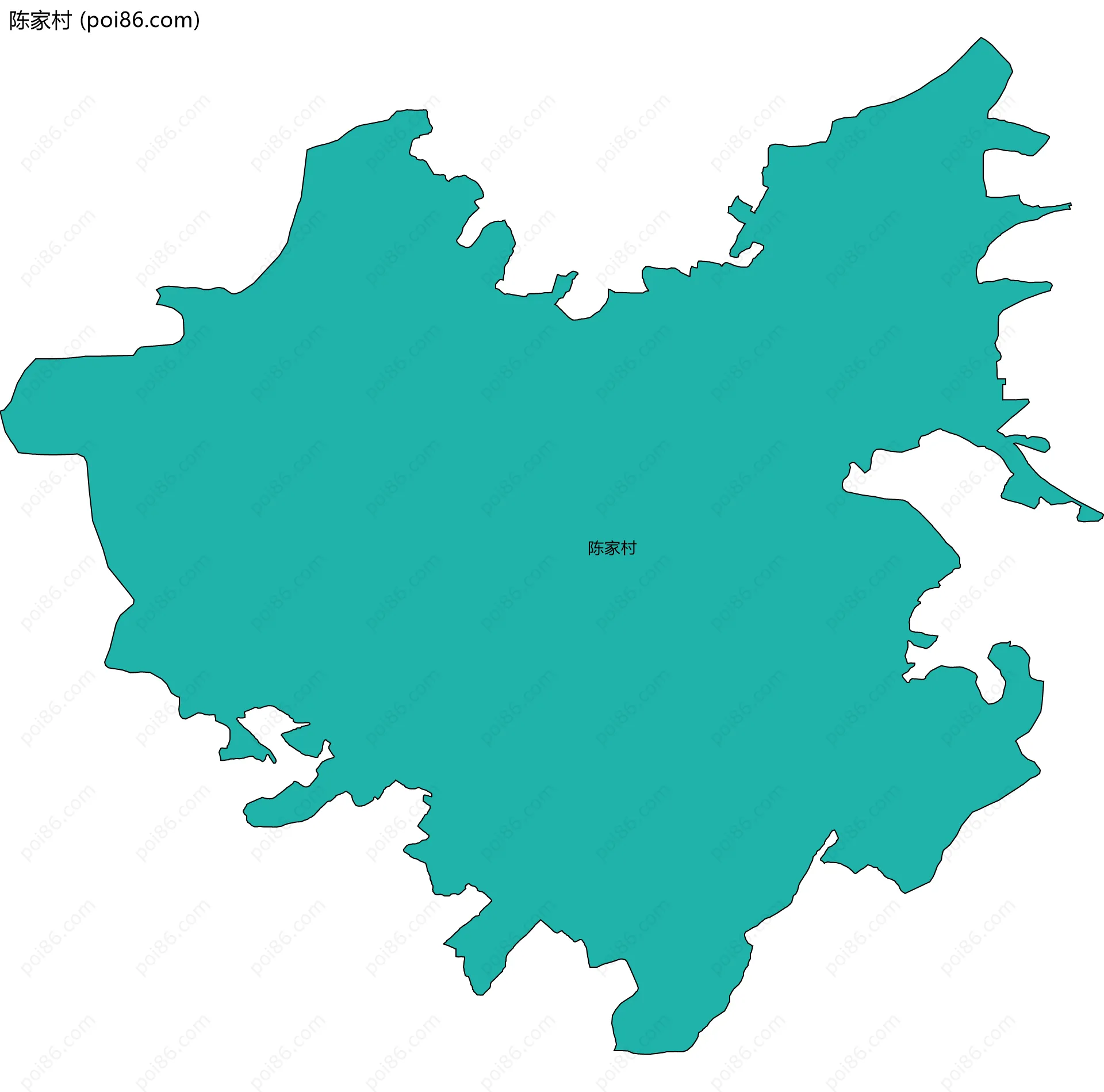 陈家村边界地图