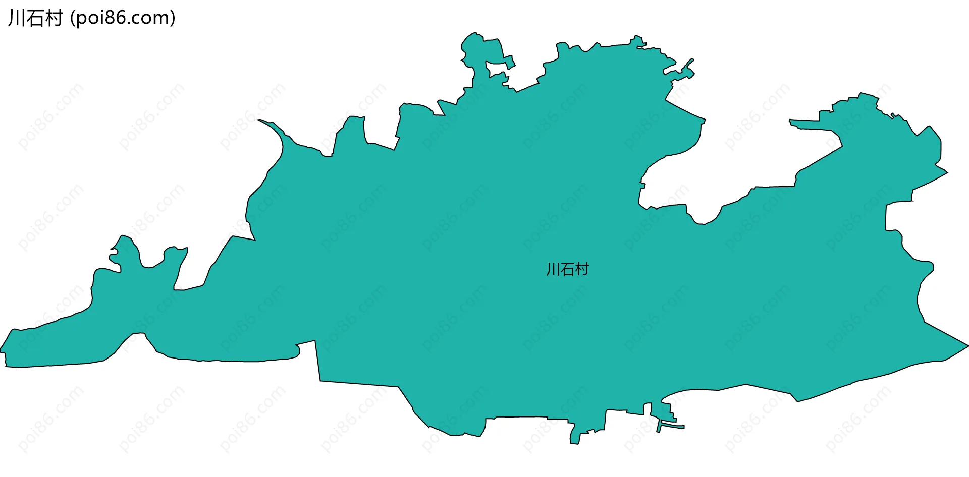 川石村边界地图