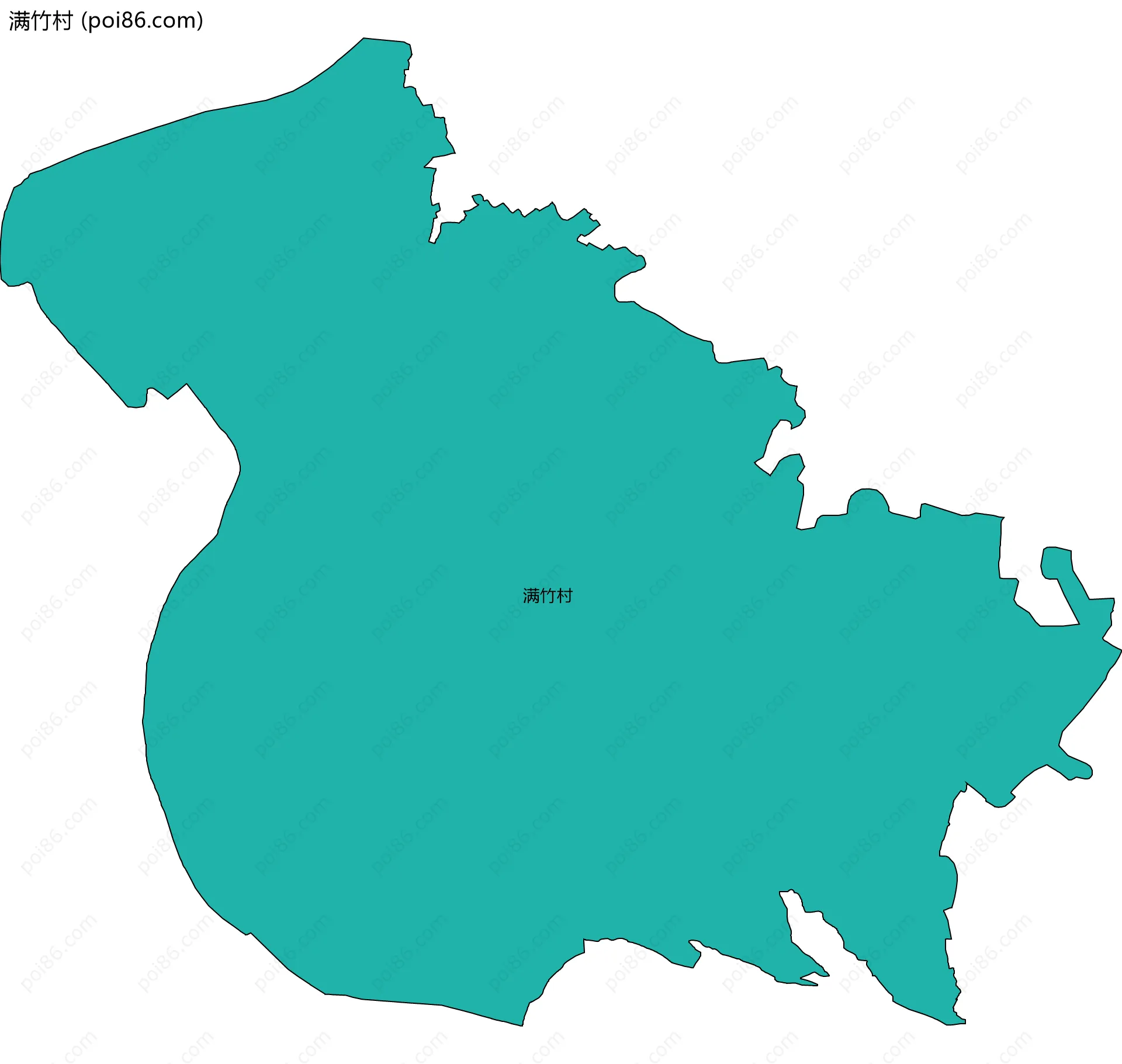 满竹村边界地图