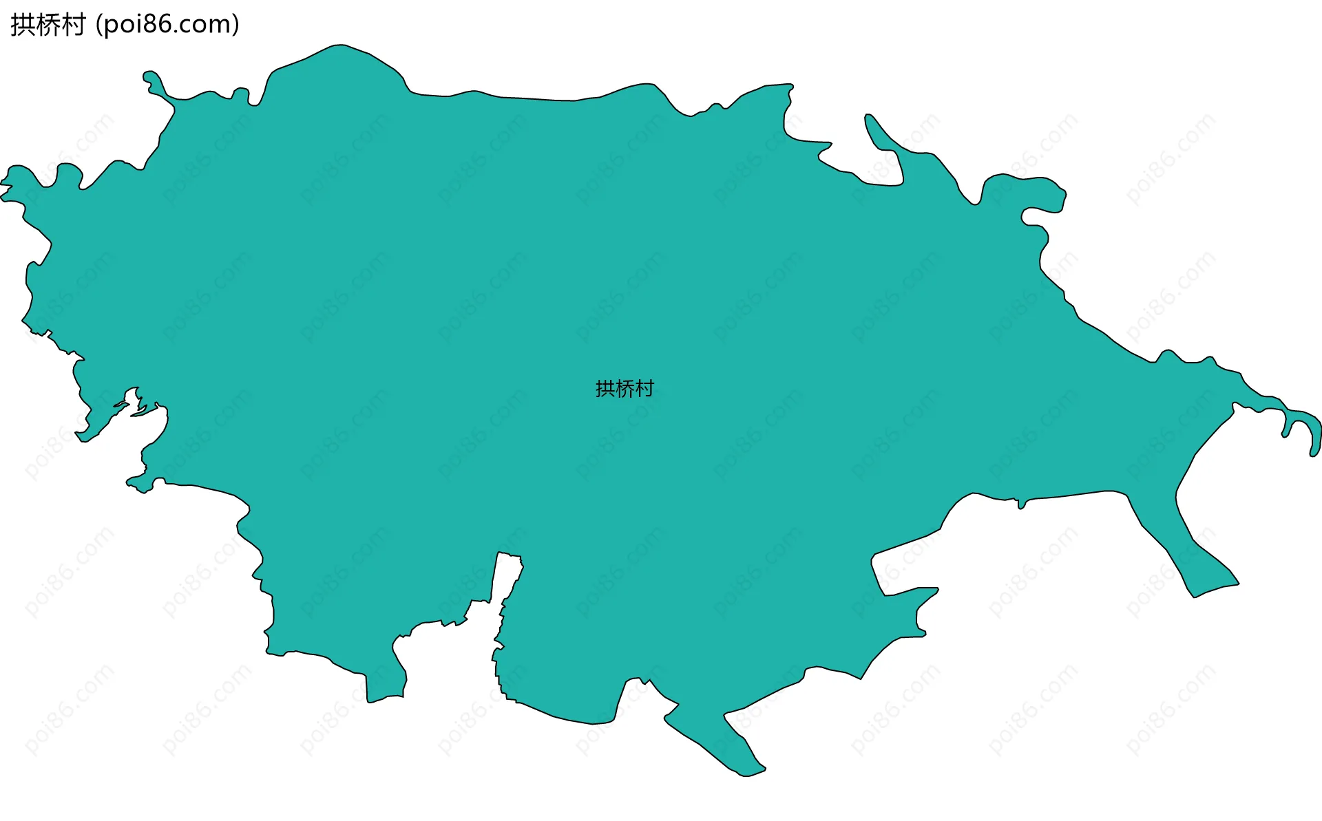 拱桥村边界地图