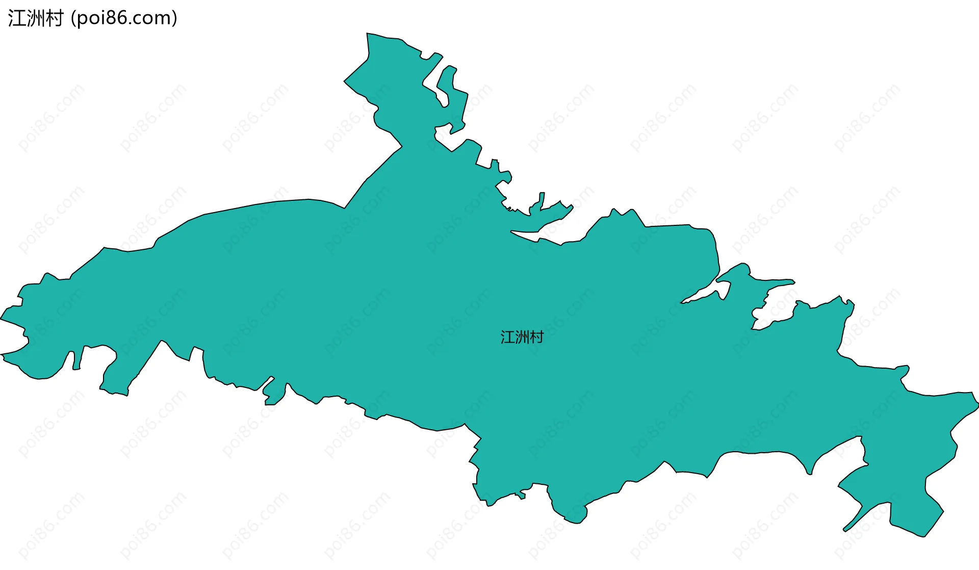 江洲村边界地图