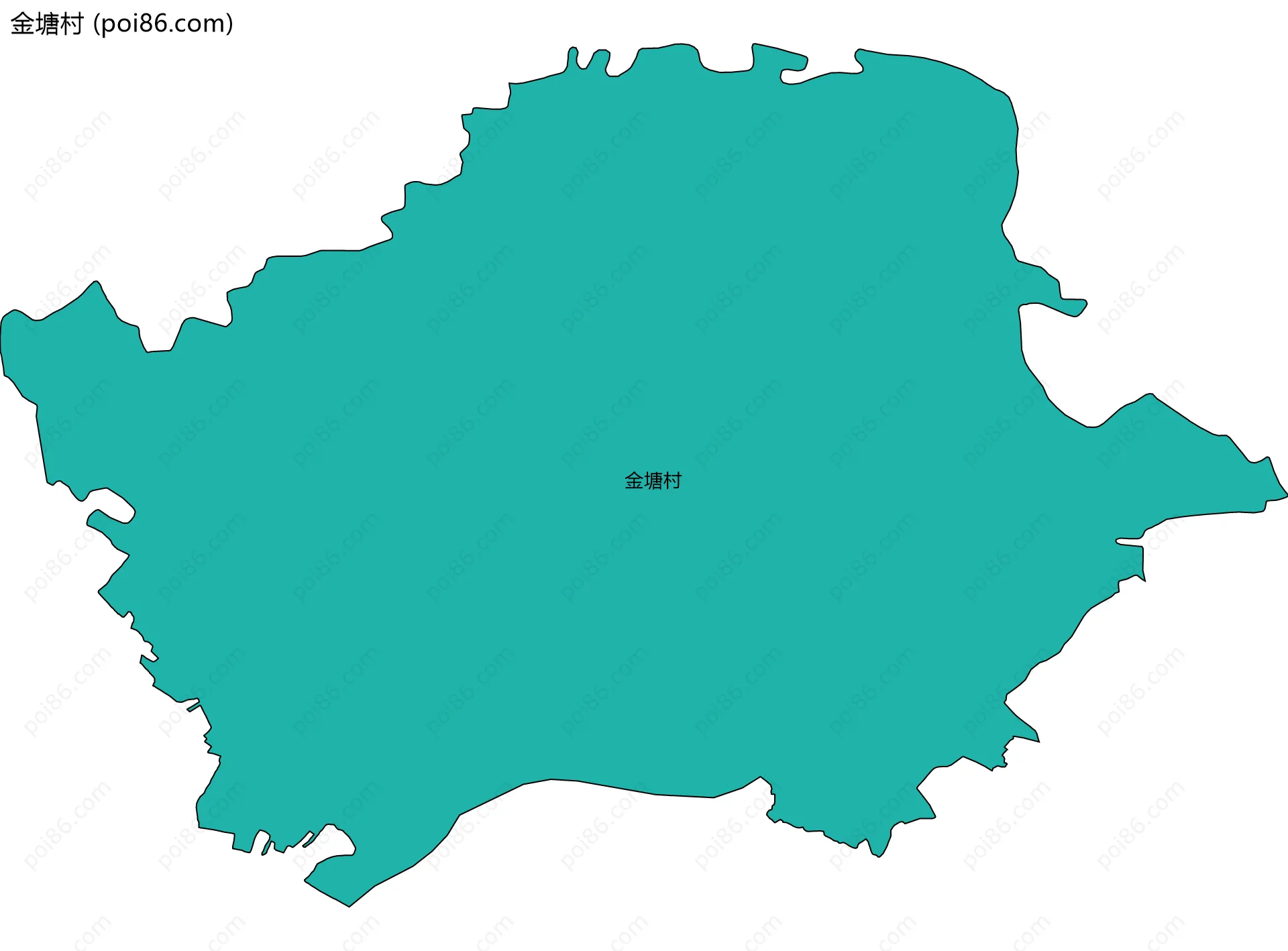 金塘村边界地图