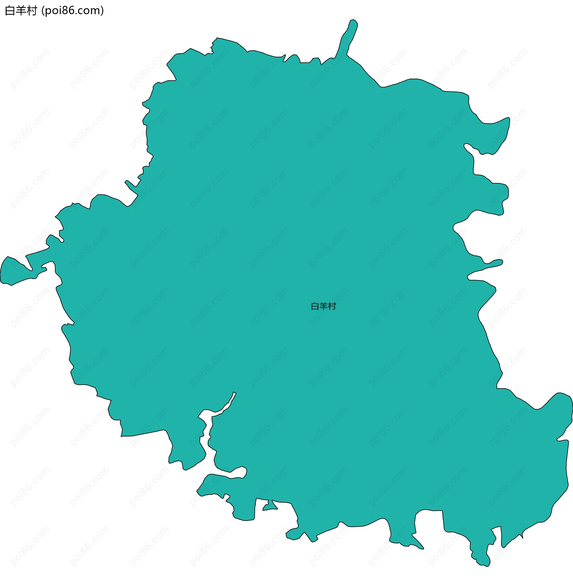 白羊村边界地图