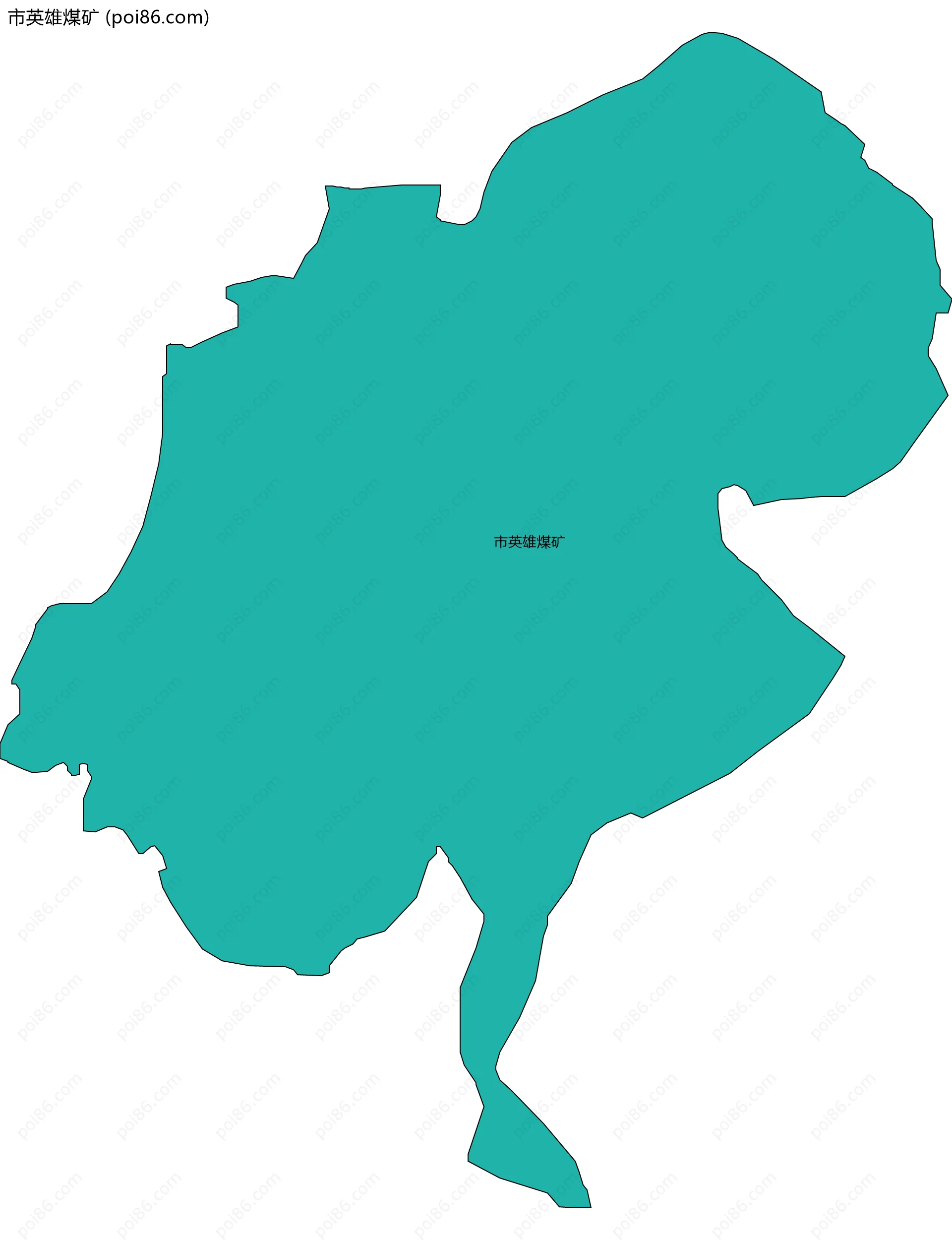 市英雄煤矿边界地图