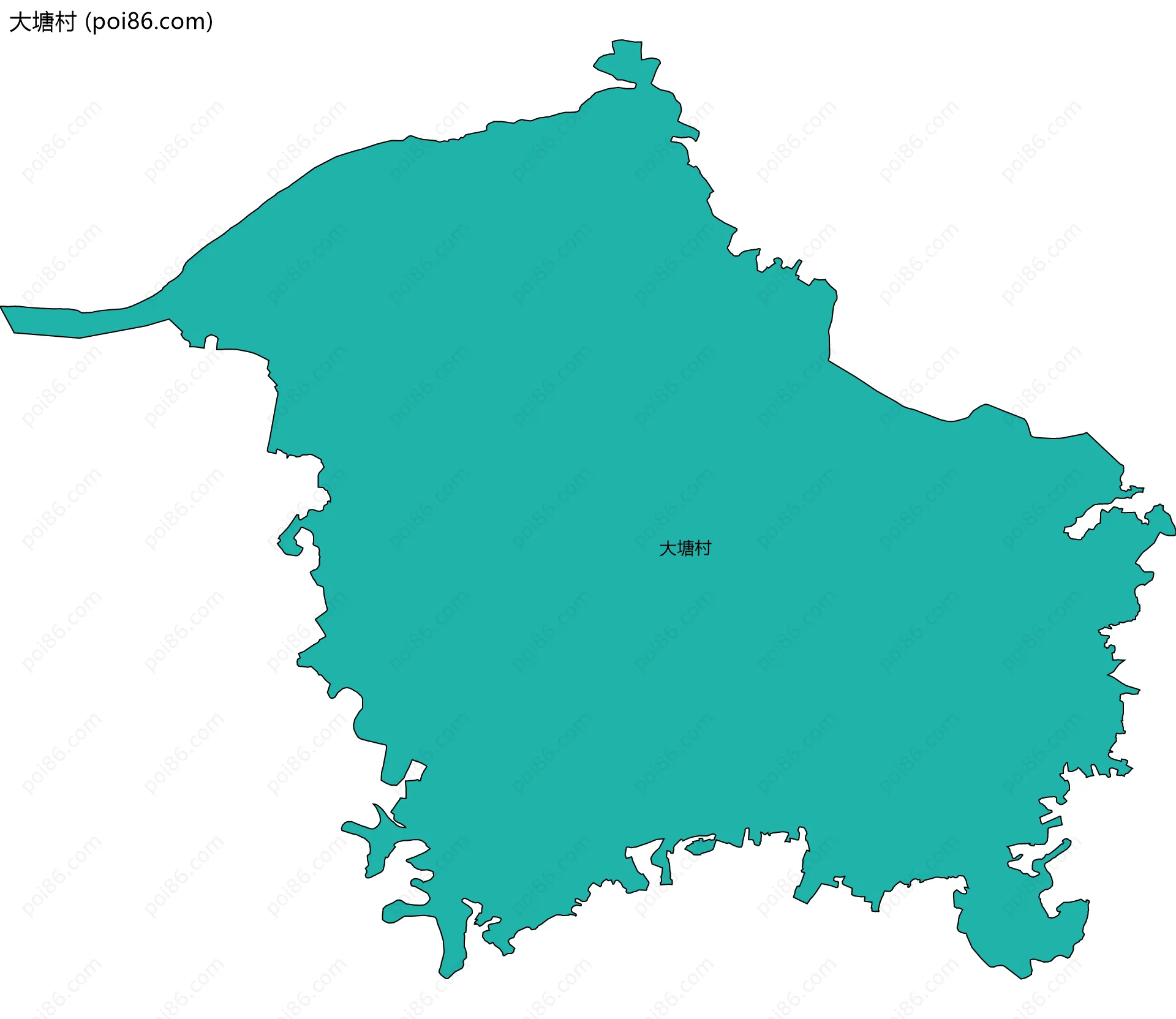 大塘村边界地图