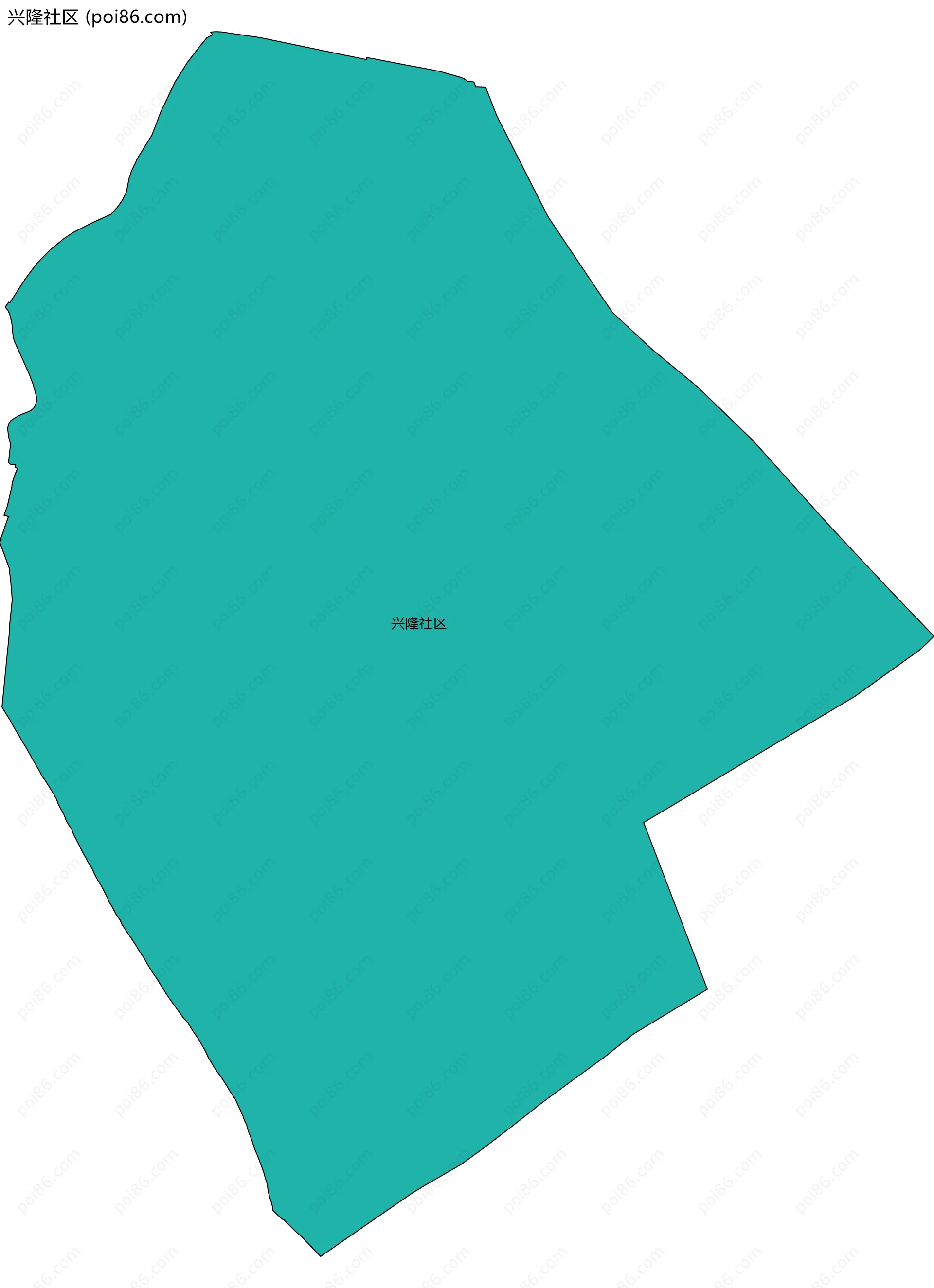 兴隆社区边界地图