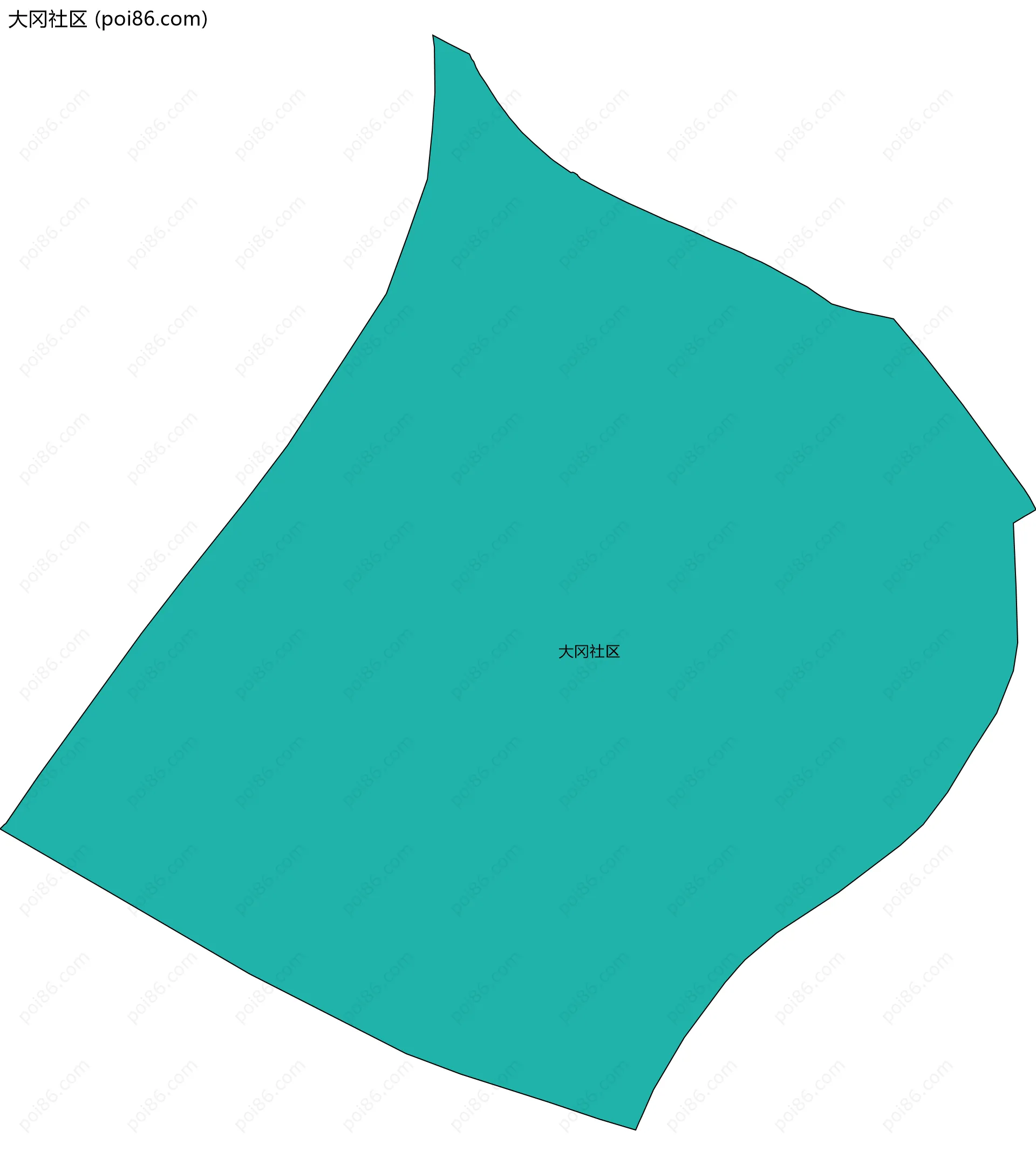 大冈社区边界地图