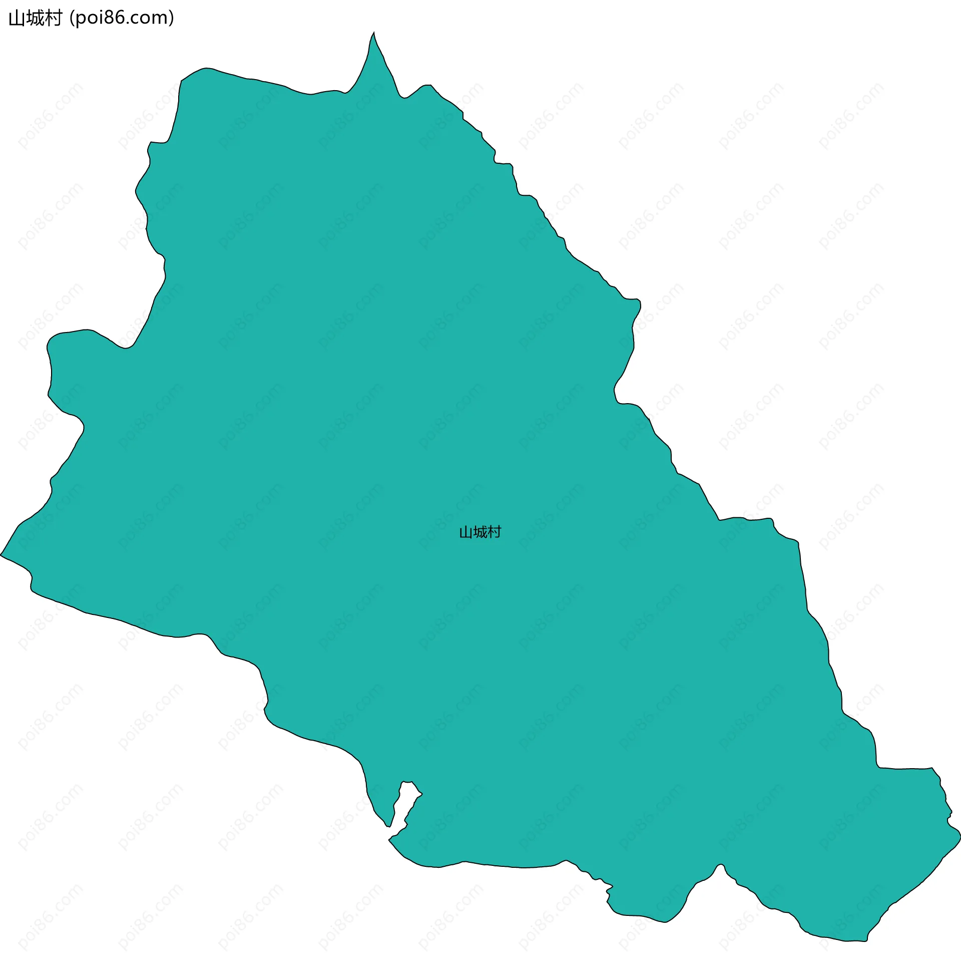 山城村边界地图