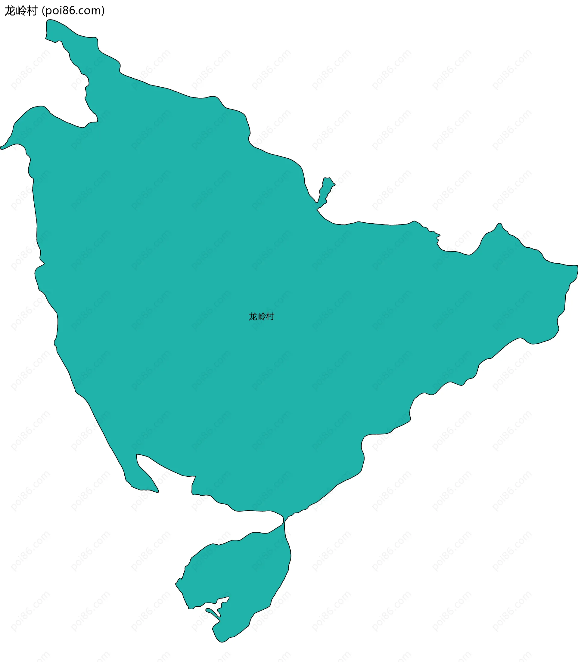 龙岭村边界地图