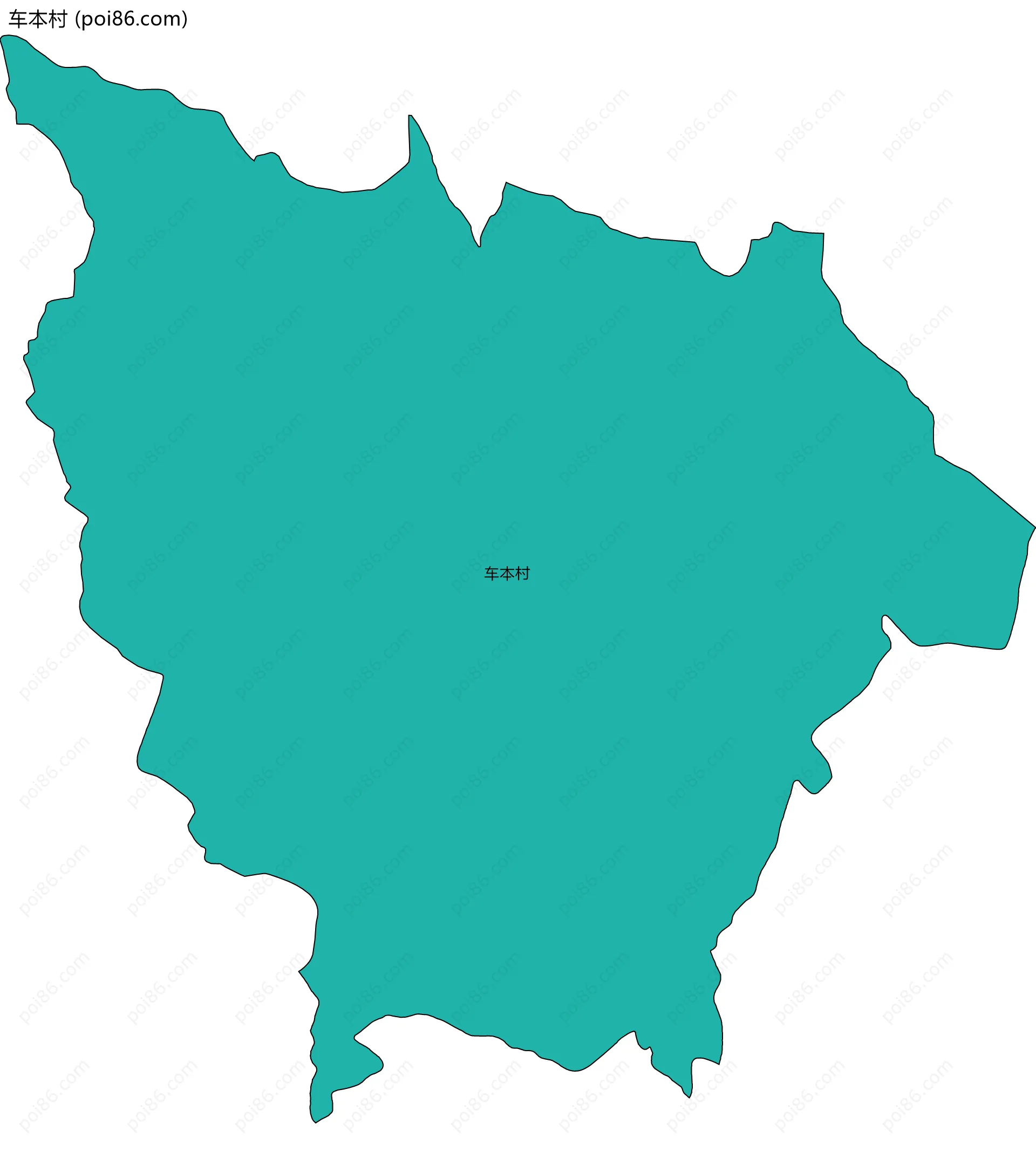 车本村边界地图