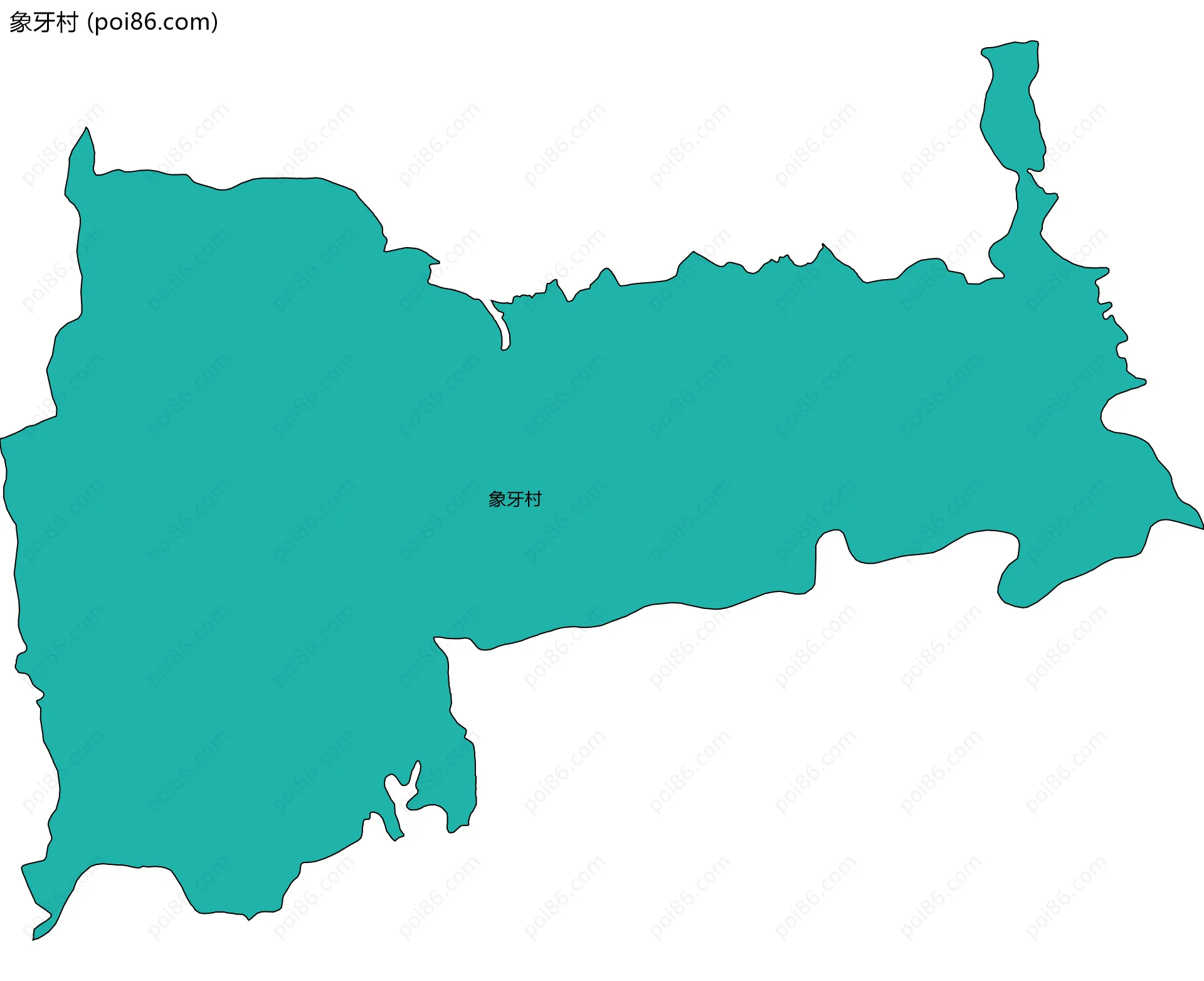 象牙村边界地图