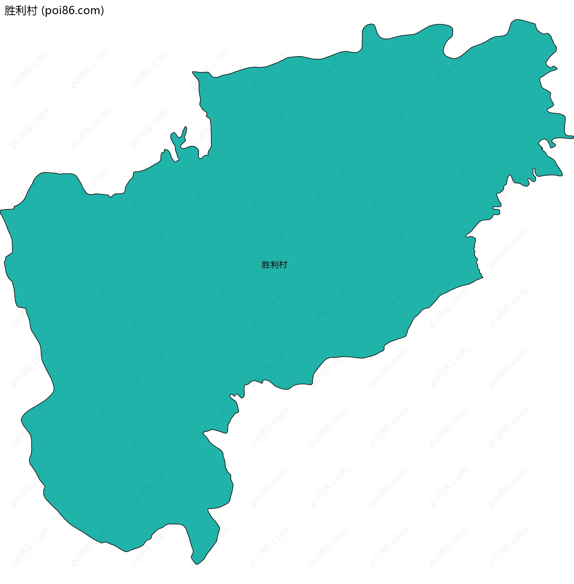 胜利村边界地图