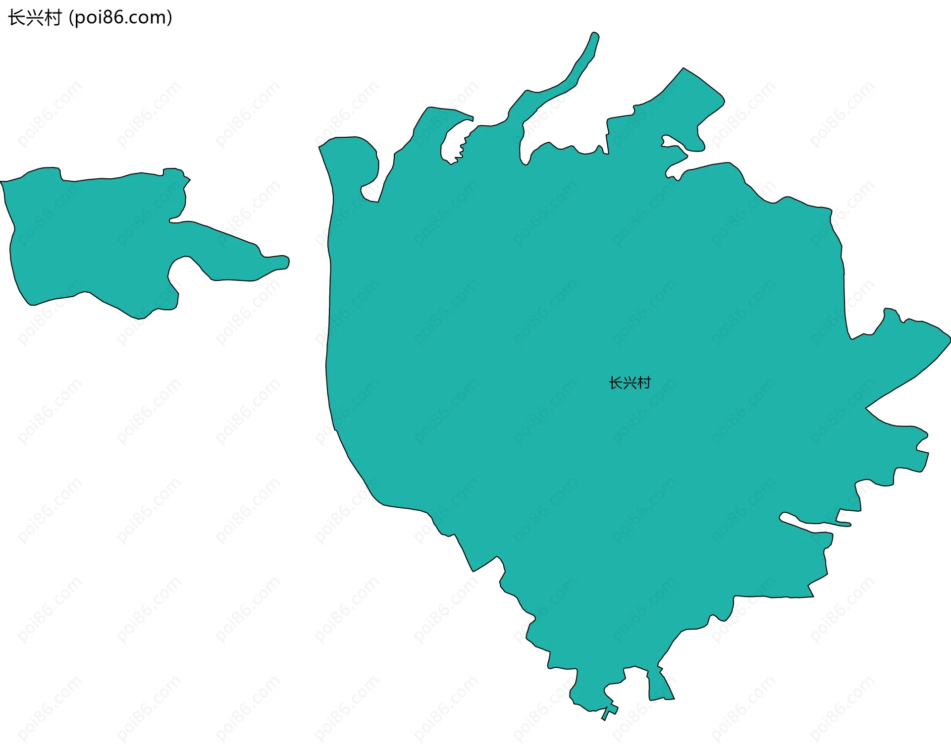 长兴村边界地图