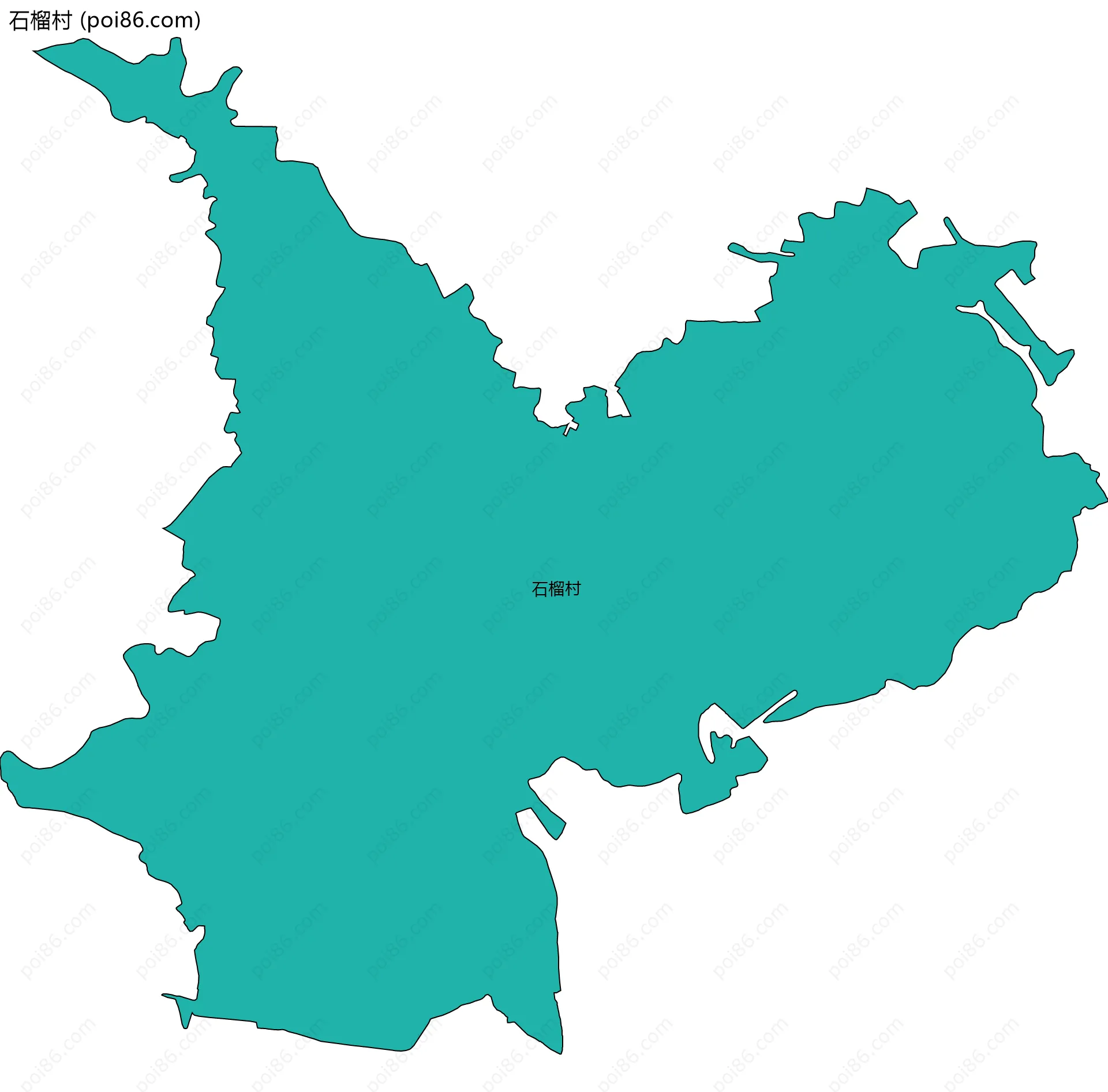 石榴村边界地图