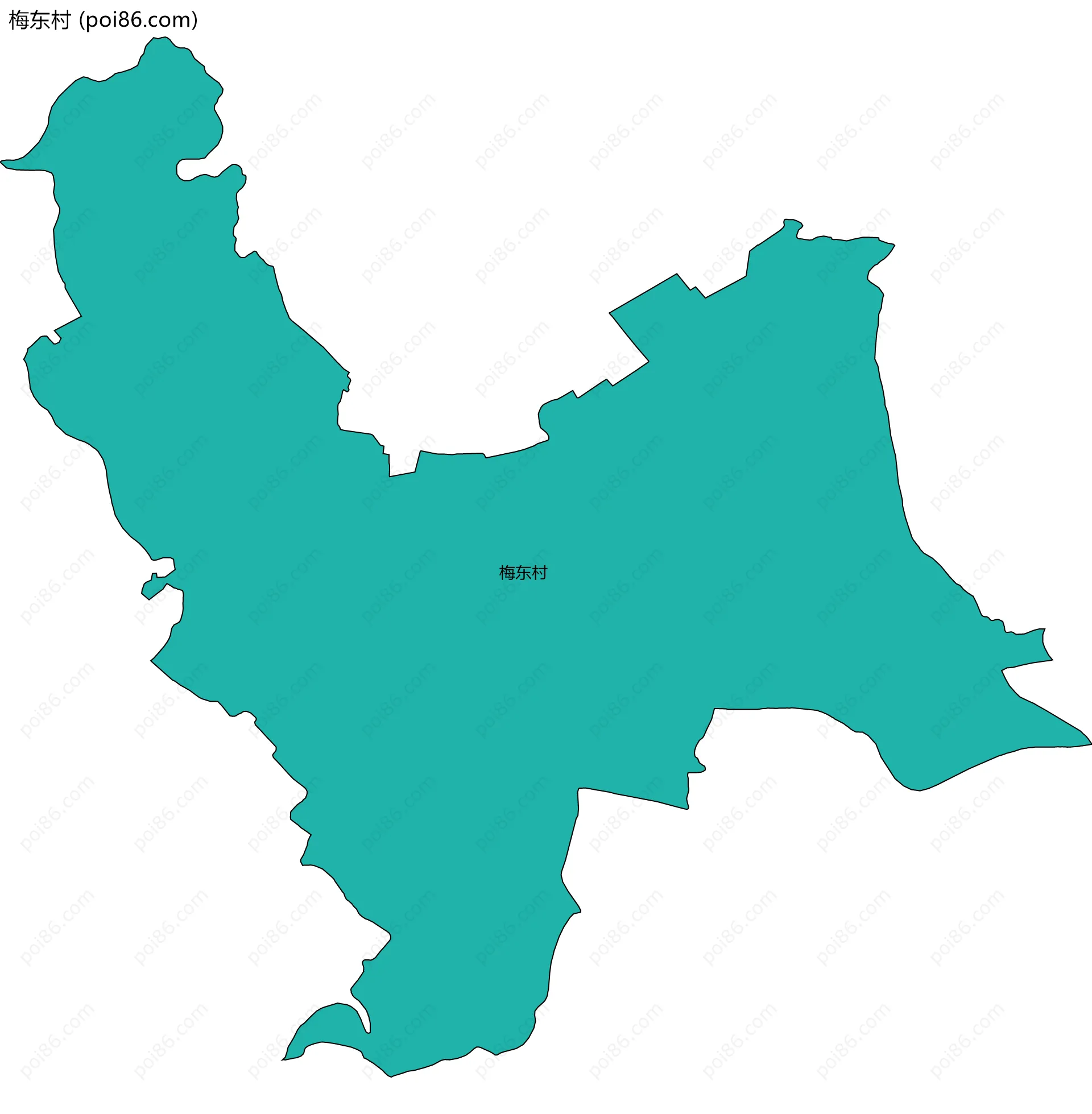 梅东村边界地图