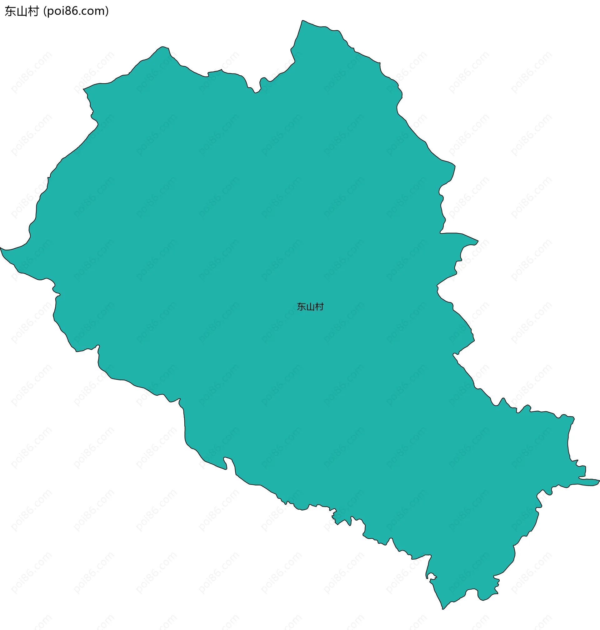 东山村边界地图