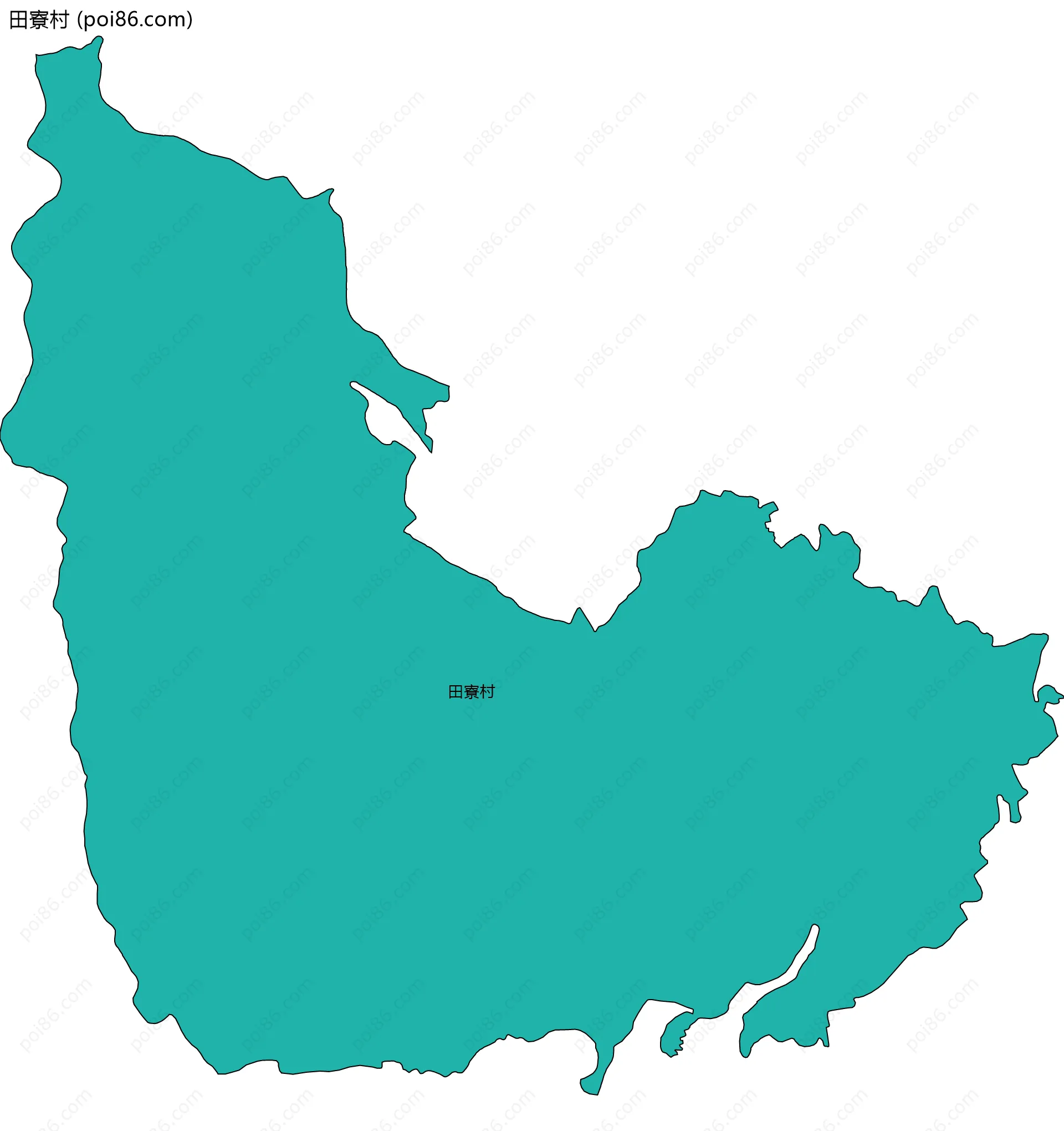 田寮村边界地图