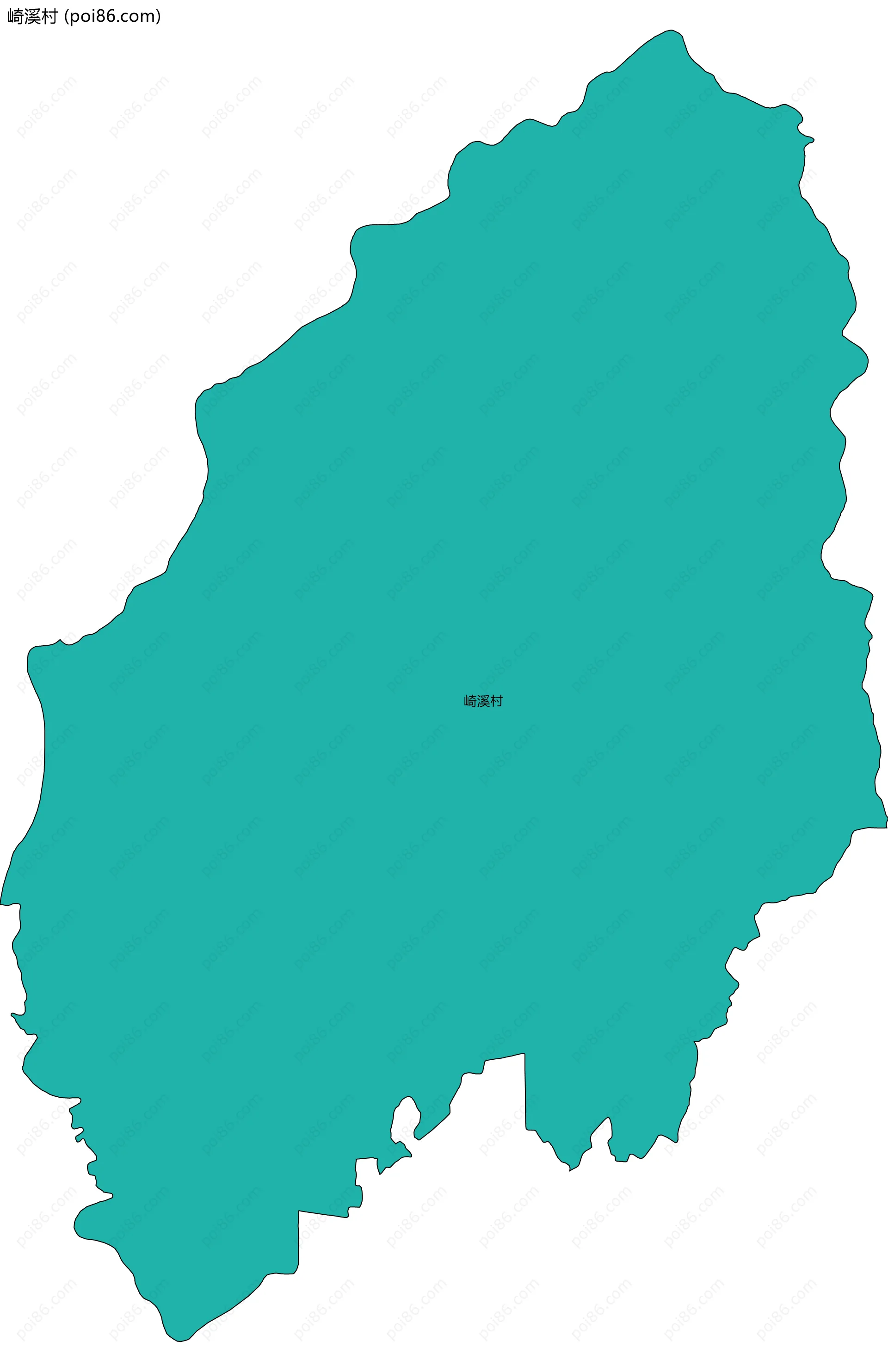 崎溪村边界地图